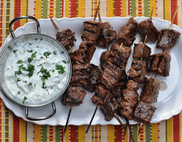 Beef kabobs, healthy family entree