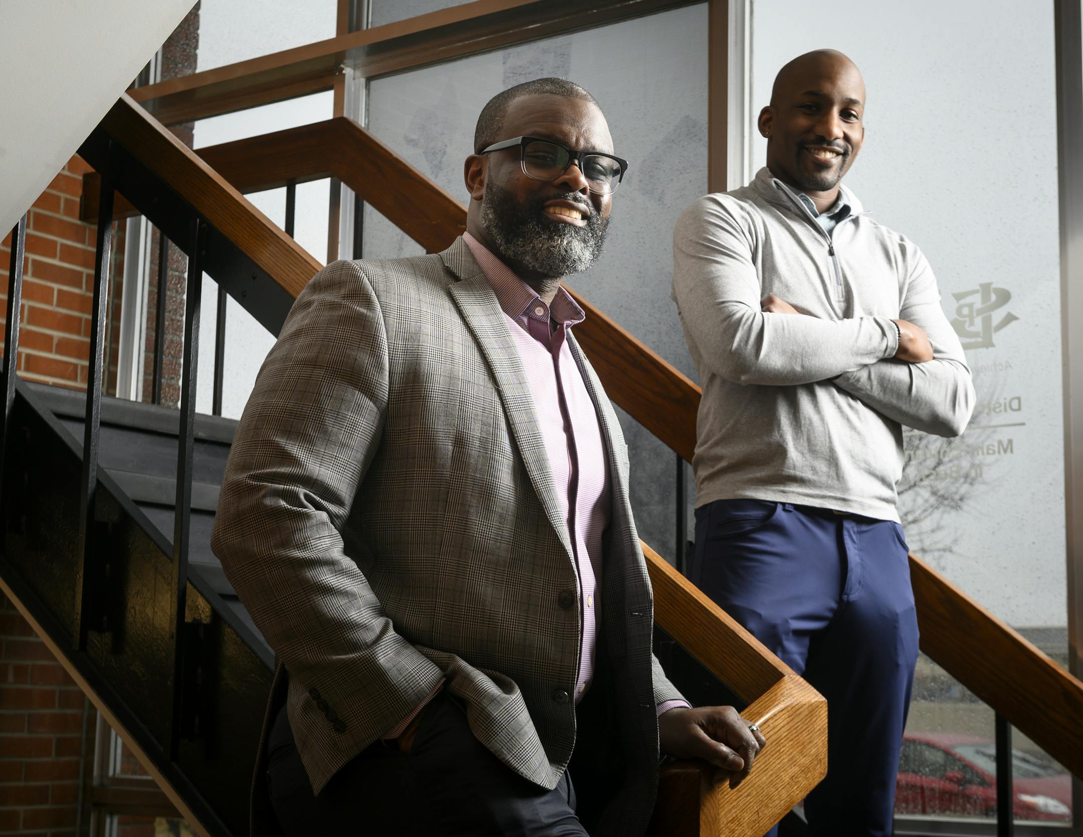 St. Louis Park School District Superintendent Asten Osei, left, and Osseo Senior High School Principal Michael Lehan were photographed Thursday, March 19, 2020 at the St. Louis Park Public Schools District office in St. Louis Park, Minn.. ] Aaron Lavinsky &#x2022; aaron.lavinsky@startribune.com St. Louis Park School District Superintendent Asten Osei, left, and Osseo Senior High School Principal Michael Lehan were photographed Thursday, March 19, 2020 at the St. Louis Park Public Schools Distric