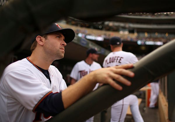 Minnesota Twins second baseman Brian Dozier waited to take the field for the game against the Tigers Thursday night at Target Field.