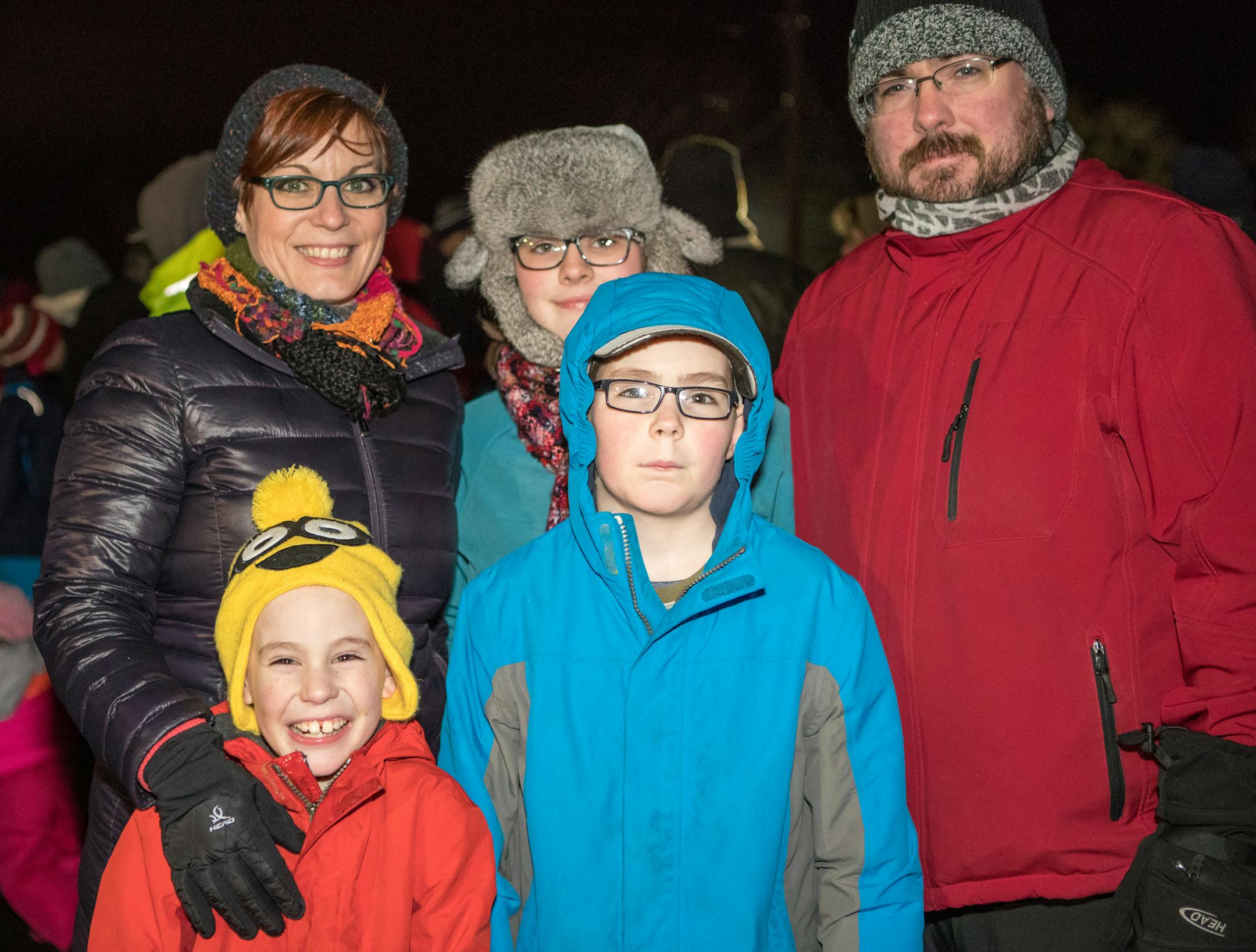 Jena Marie and Patrick Wilkenson with Raia, Errol and George.