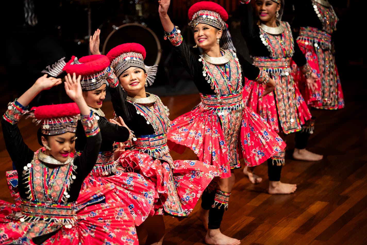 The dance group Dao Lan Dance Scool performed at the swearing in ceremony of the seven female St. Paul city council members, four new to the council, at the Ordway Center on Tuesday, Jan. 9, 2024 in St. Paul, Minn. ] RENEE JONES SCHNEIDER • renee.jones@startribune.com