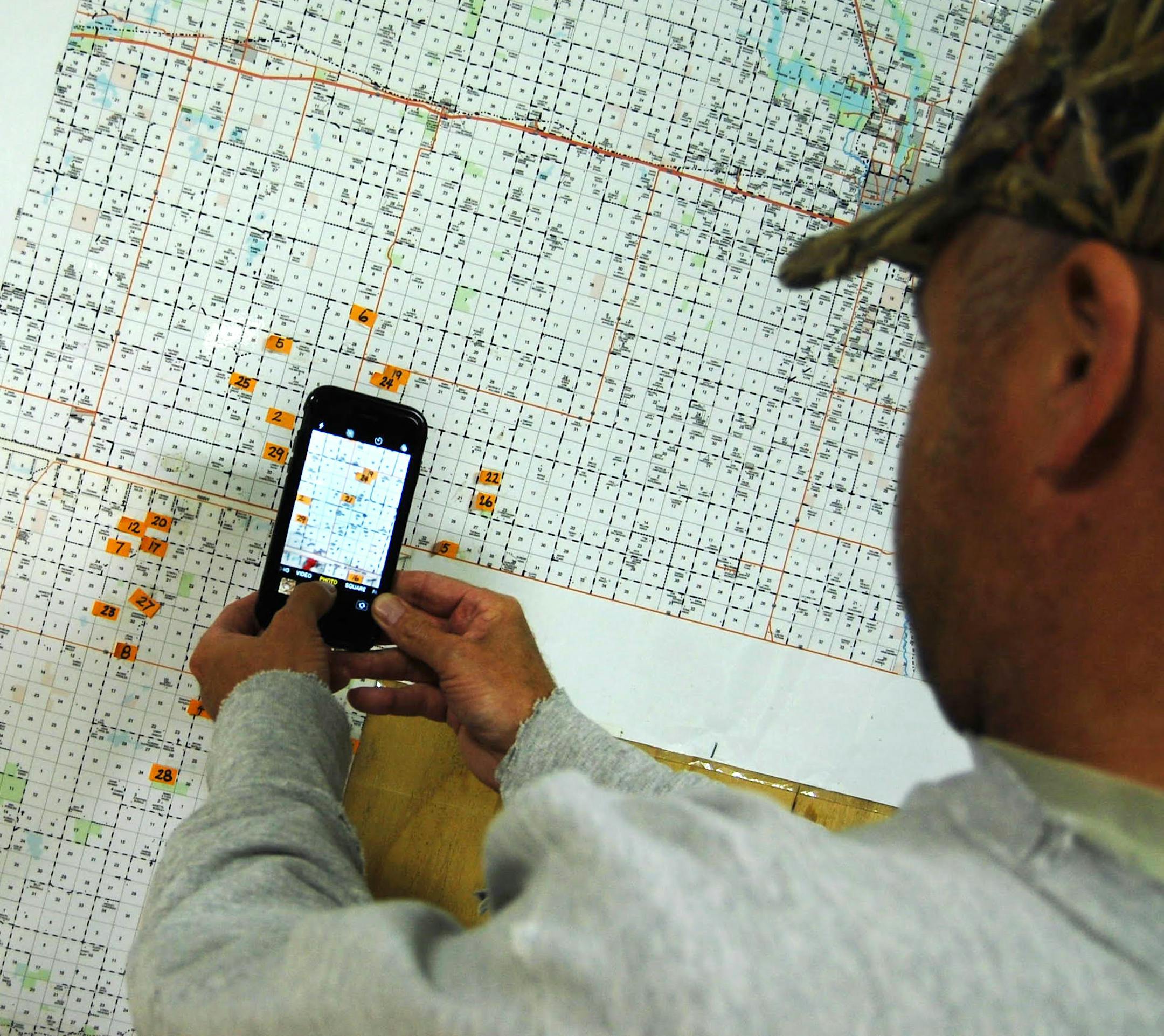 Hunters checked out their hunting blocks in advance of the hunt.