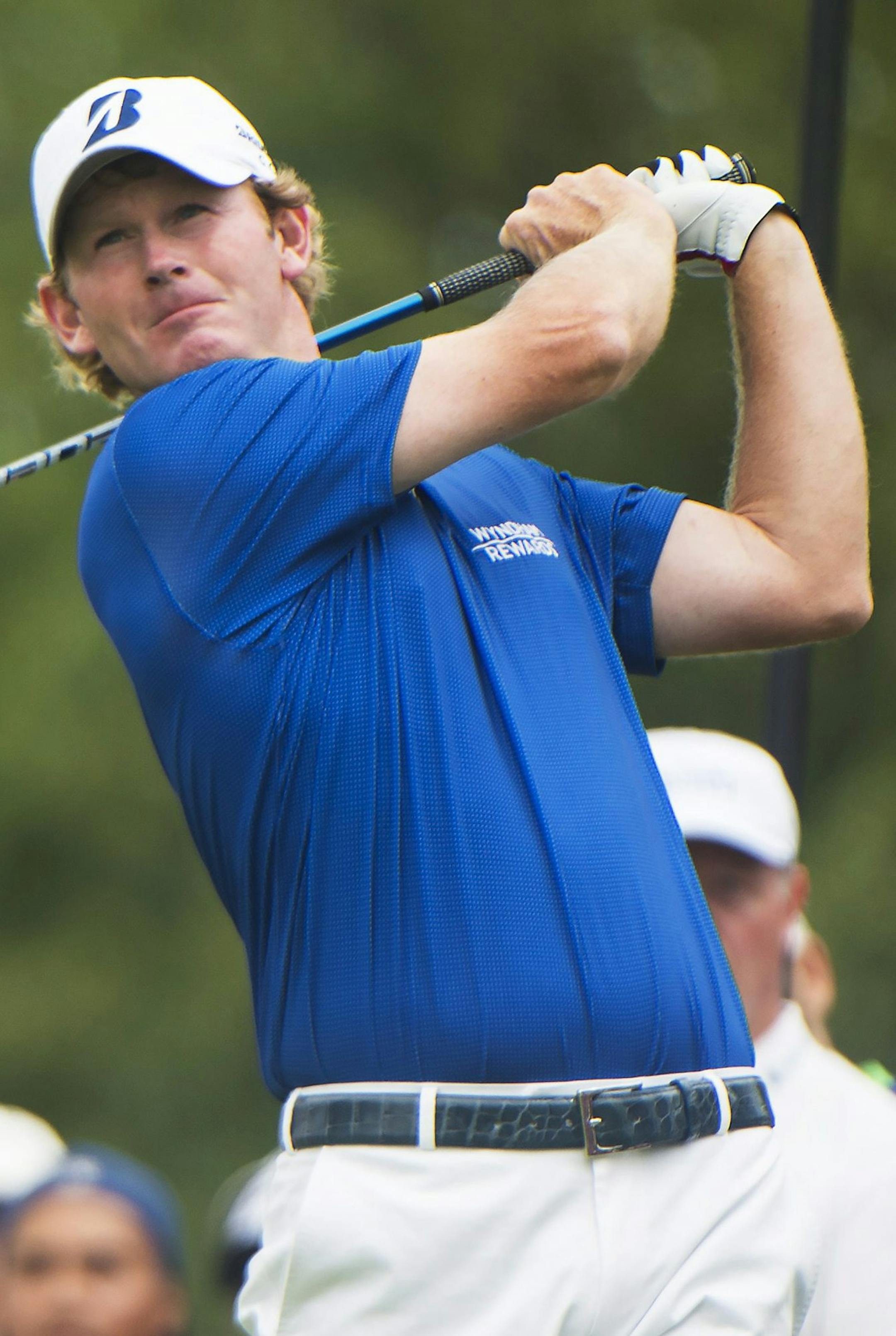 Brandt Snedeker tees off on the second hole during the final round of the Canadian Open golf tournament, Sunday, July 24, 2016, in Oakville, Ontario. (Nathan Denette/The Canadian Press via AP)