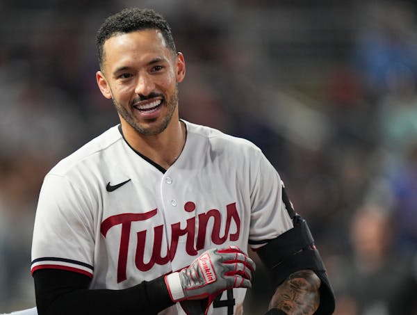 Twins shortstop Carlos Correa has battled through  painful plantar fasciitis for much of this season, which has put a crimp on his speed game.