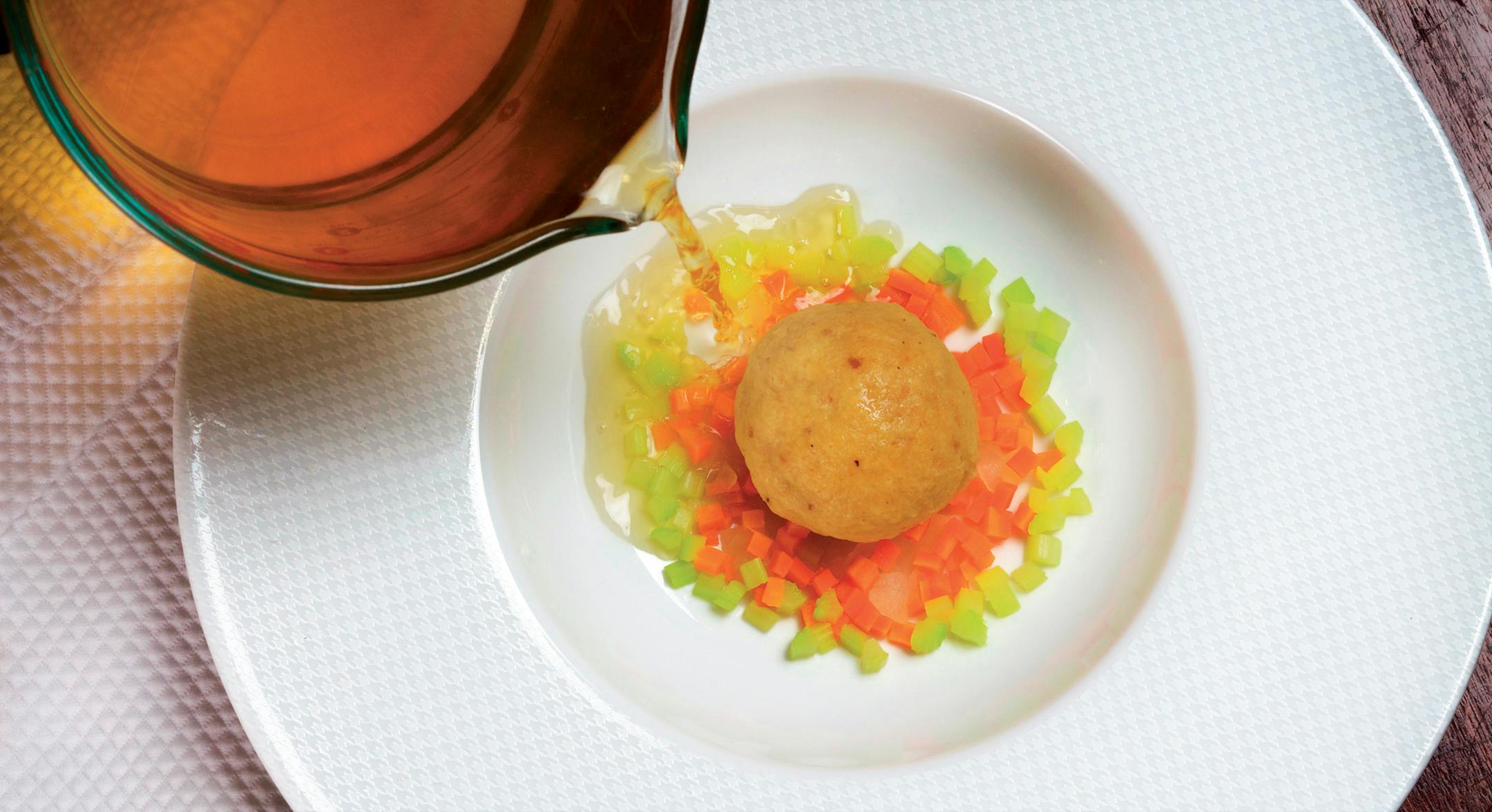 Matzo soup from, "Schmaltz" by Michael Ruhlman