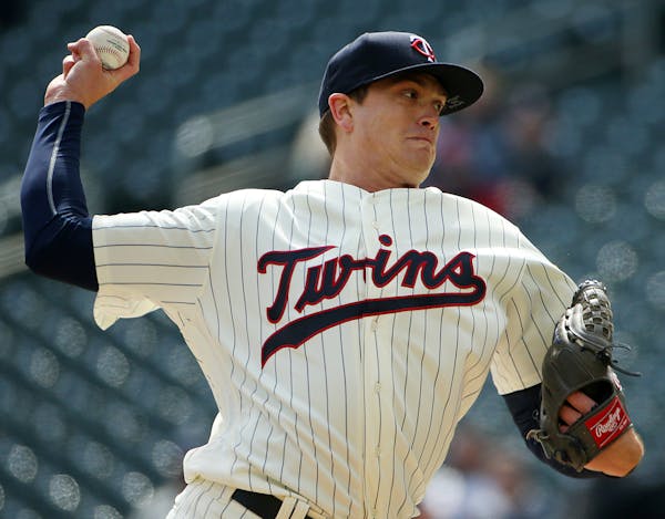 Minnesota Twins starting pitcher Kyle Gibson (44) delivered a pitch in the first inning. ] ANTHONY SOUFFLE &#xef; anthony.souffle@startribune.com The 