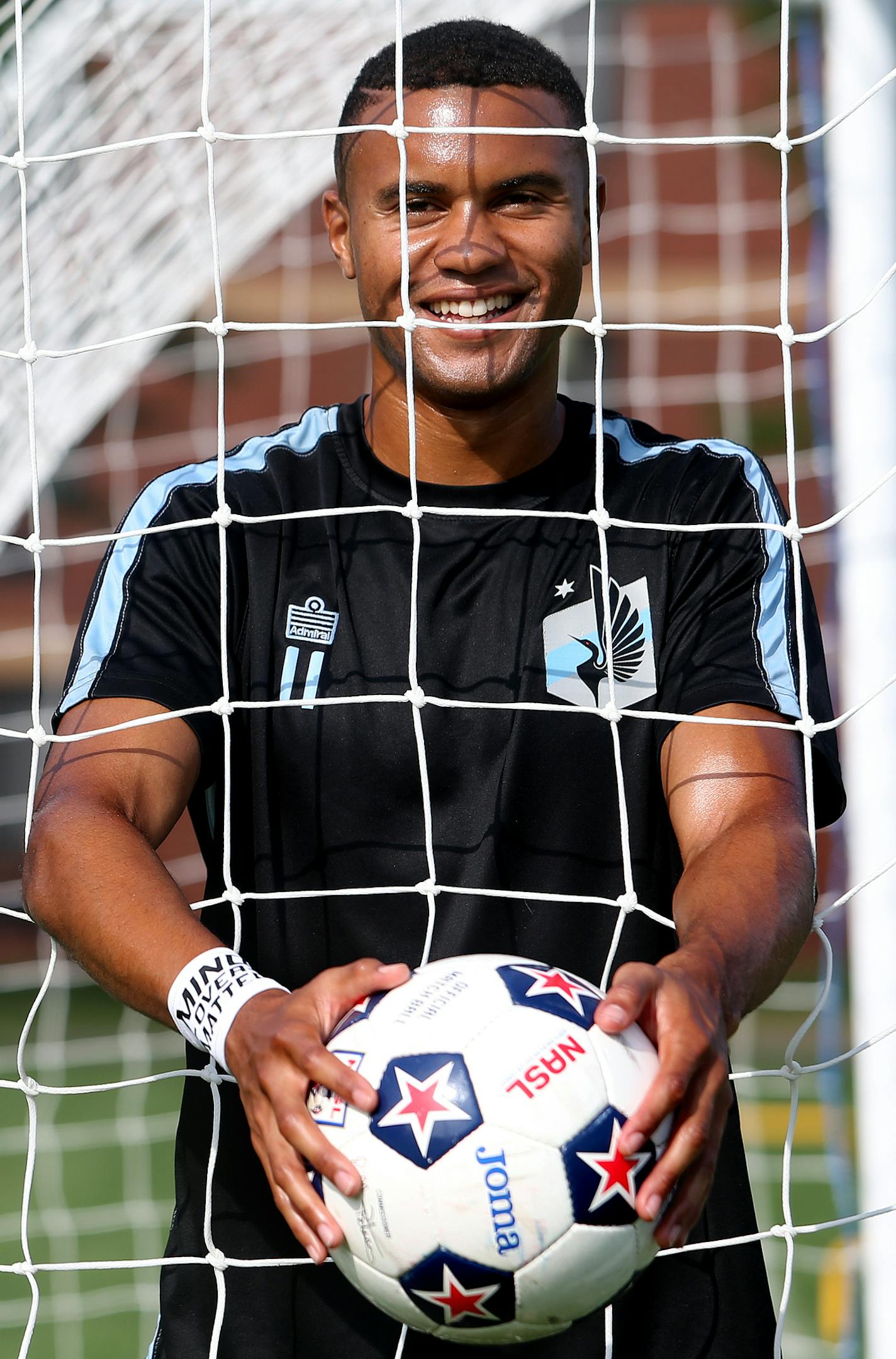 Max Griffin, MN United soccer player is about to launch his own wristband business. Blaine, MN on August 29, 2013. ] JOELKOYAMA&#x201a;&#xc4;&#xa2;joel koyama@startribune