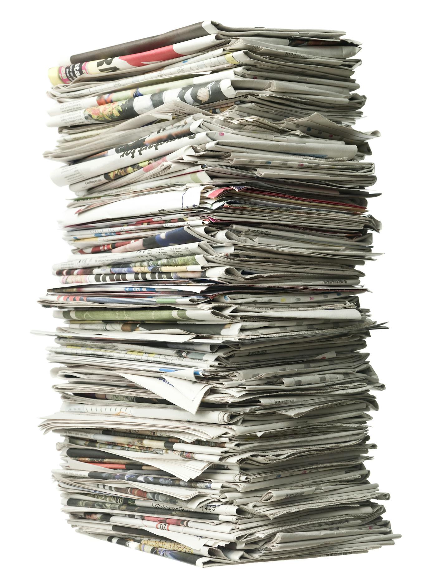 Pile of newspapers