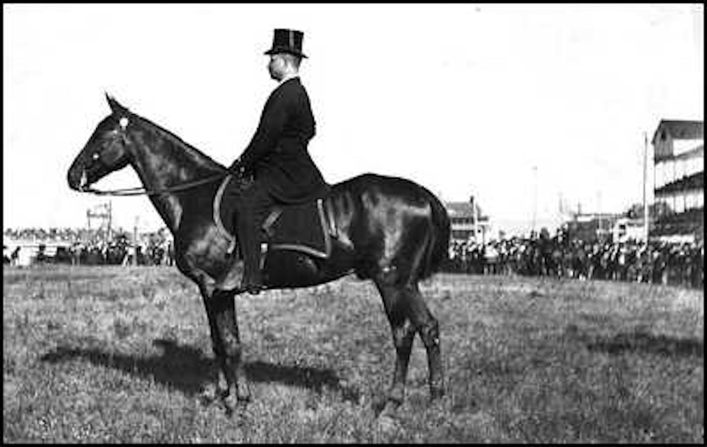 Vice President Theodore Roosevelt found time to saddle up near the State Fair grandstand during a visit to Minnesota on Sept. 2, 1901.