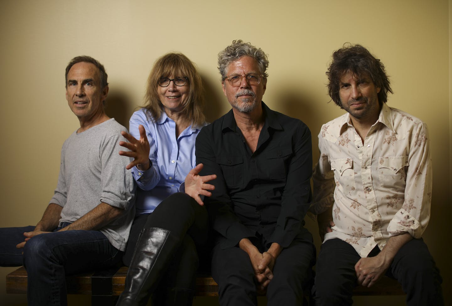 The Jayhawks return to the Palace Theatre on Saturday fresh off recording a new album. From left: Tim O'Reagan, Karen Grotberg, Gary Louris and Mark Perlman.