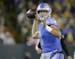Detroit Lions quarterback Matthew Stafford looks to pass during the second half of an NFL football game against the Green Bay Packers Monday, Oct. 14,
