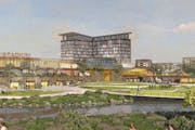 A rendering of what a new entertainment district could look like in Blaine
