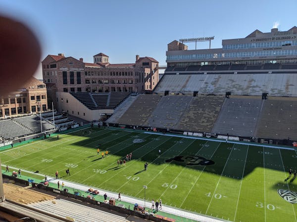 Folsom Field on Saturday morning before the Gophers-Colorado game.