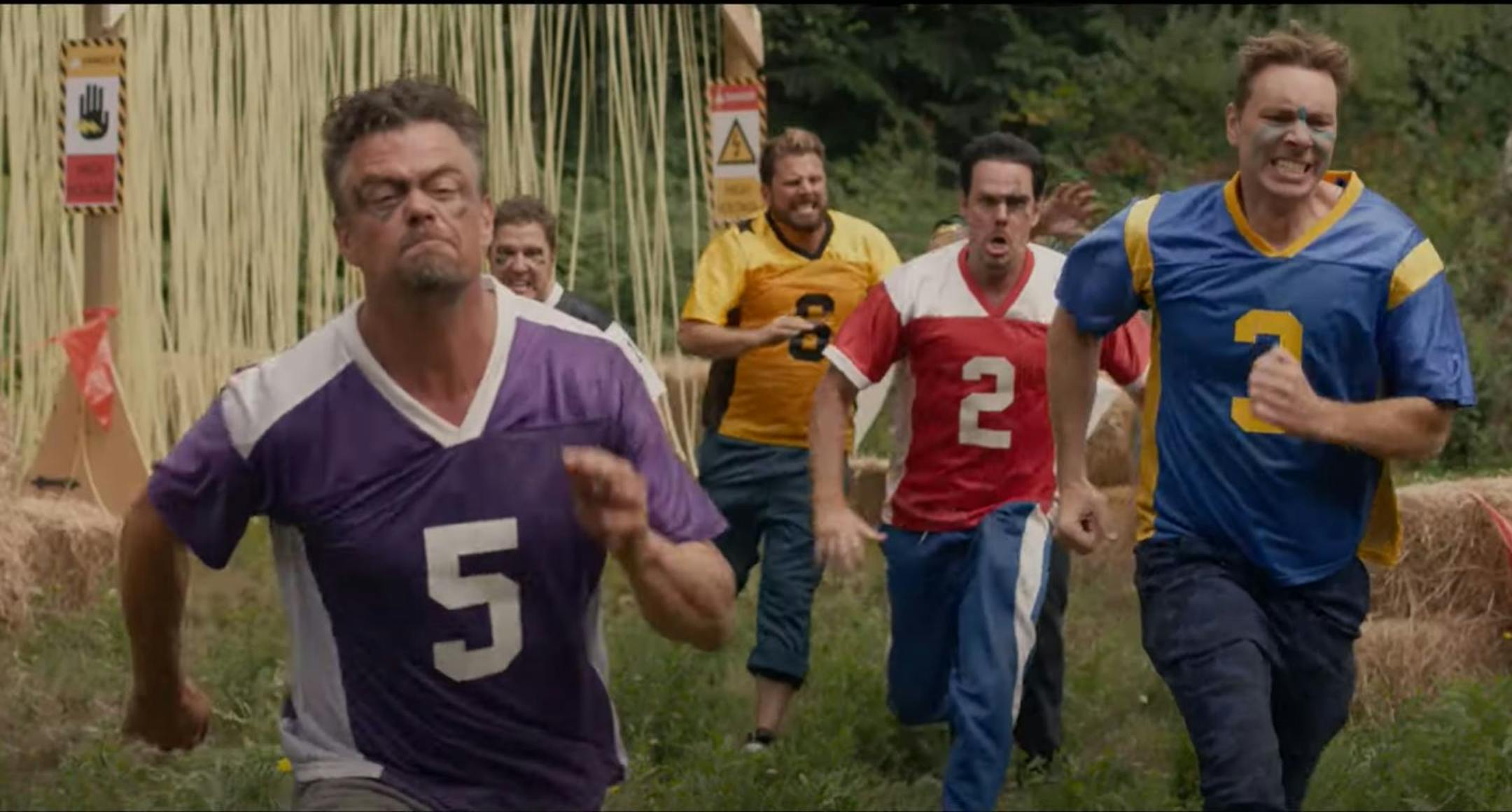 Josh Duhamel, left, with Nick Swardson (over his shoulder) co-wrote and directed "Buddy Games." (Saban Films)