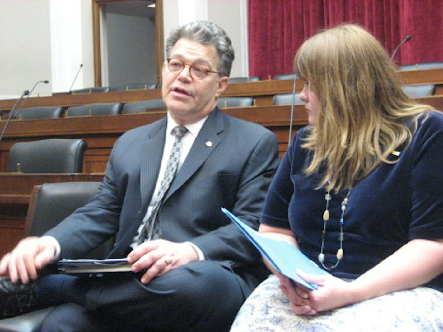 Tammy Aaberg with Sen. Al Franken