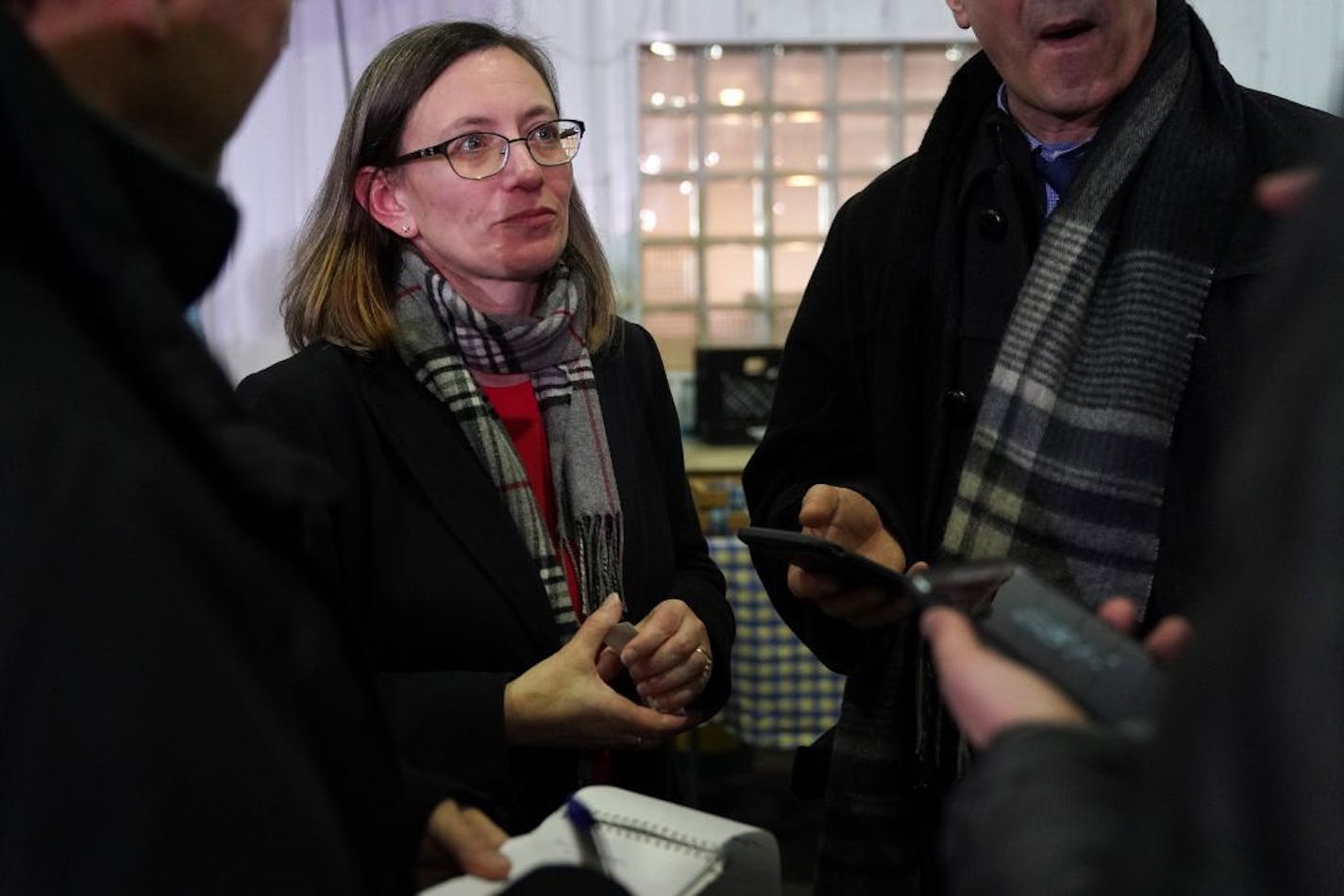 Sarah Strommen, currently an assistant commissioner at the Department of Natural Resources, answered questions from reporters after Gov.-elect Tim Walz announced she will lead the DNR, the first woman appointed.