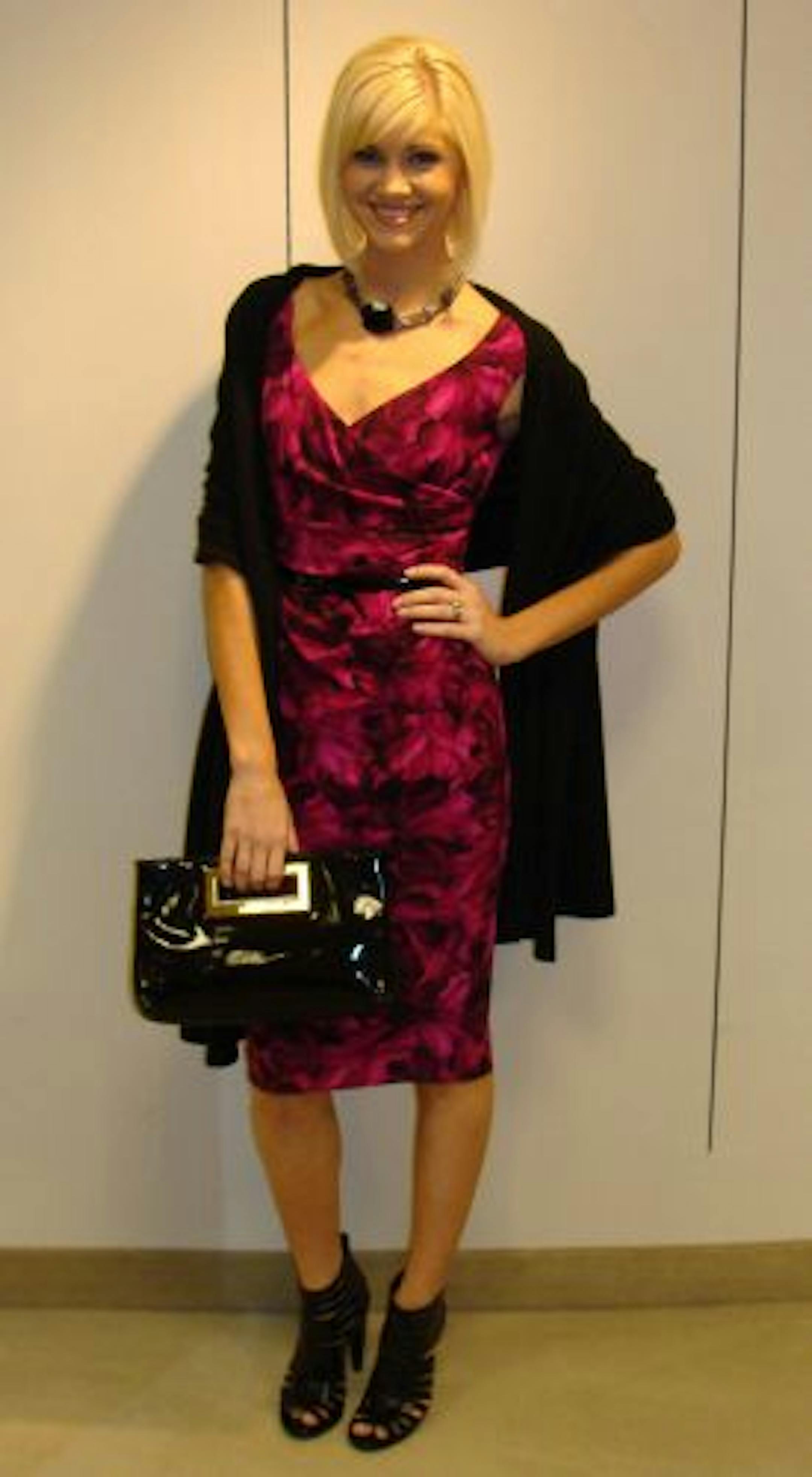 Silk dress ($350) by Anne Klein.