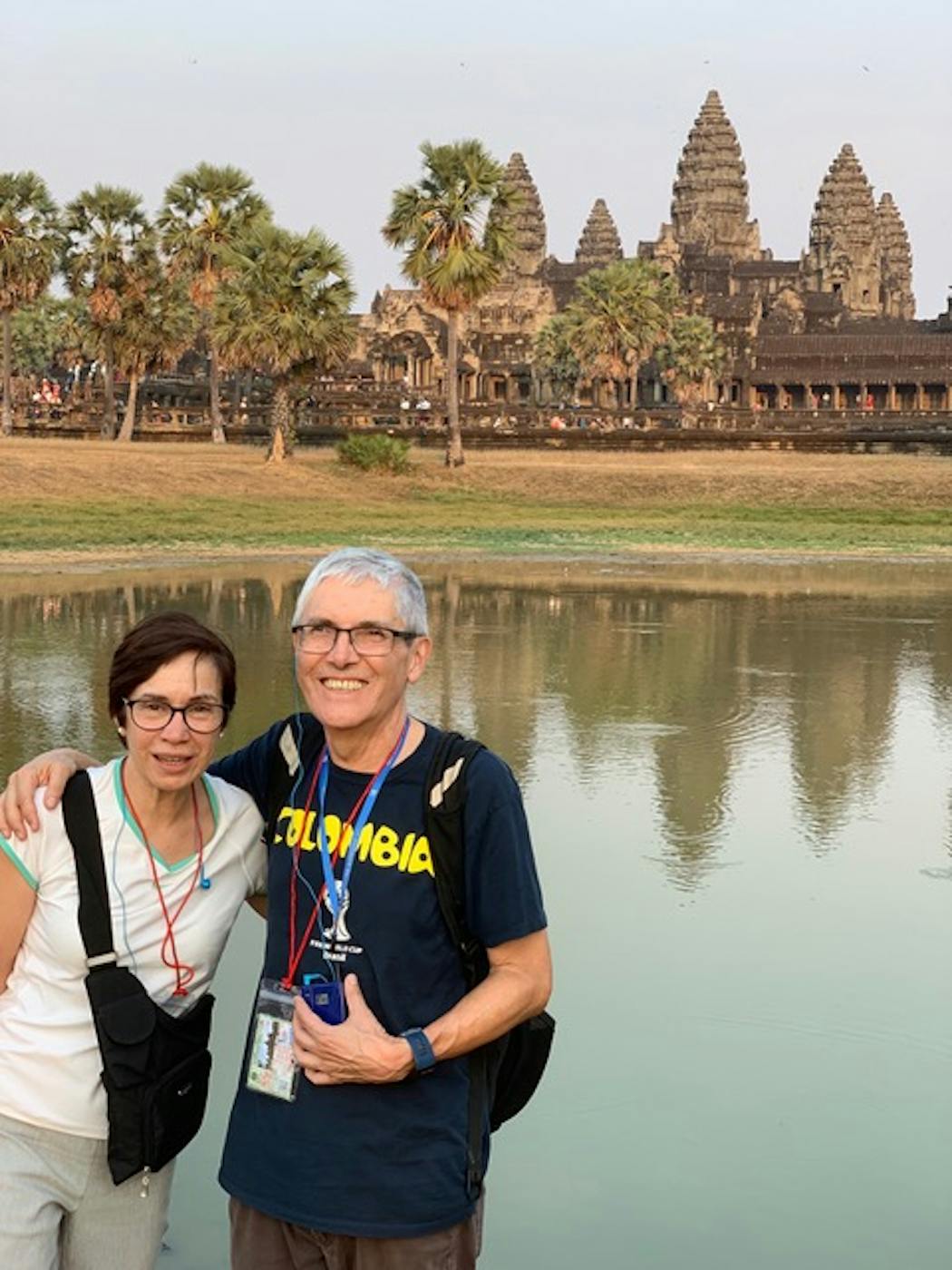 Cecelia and Rafael Camargo at Angkor Wat, Cambodia.