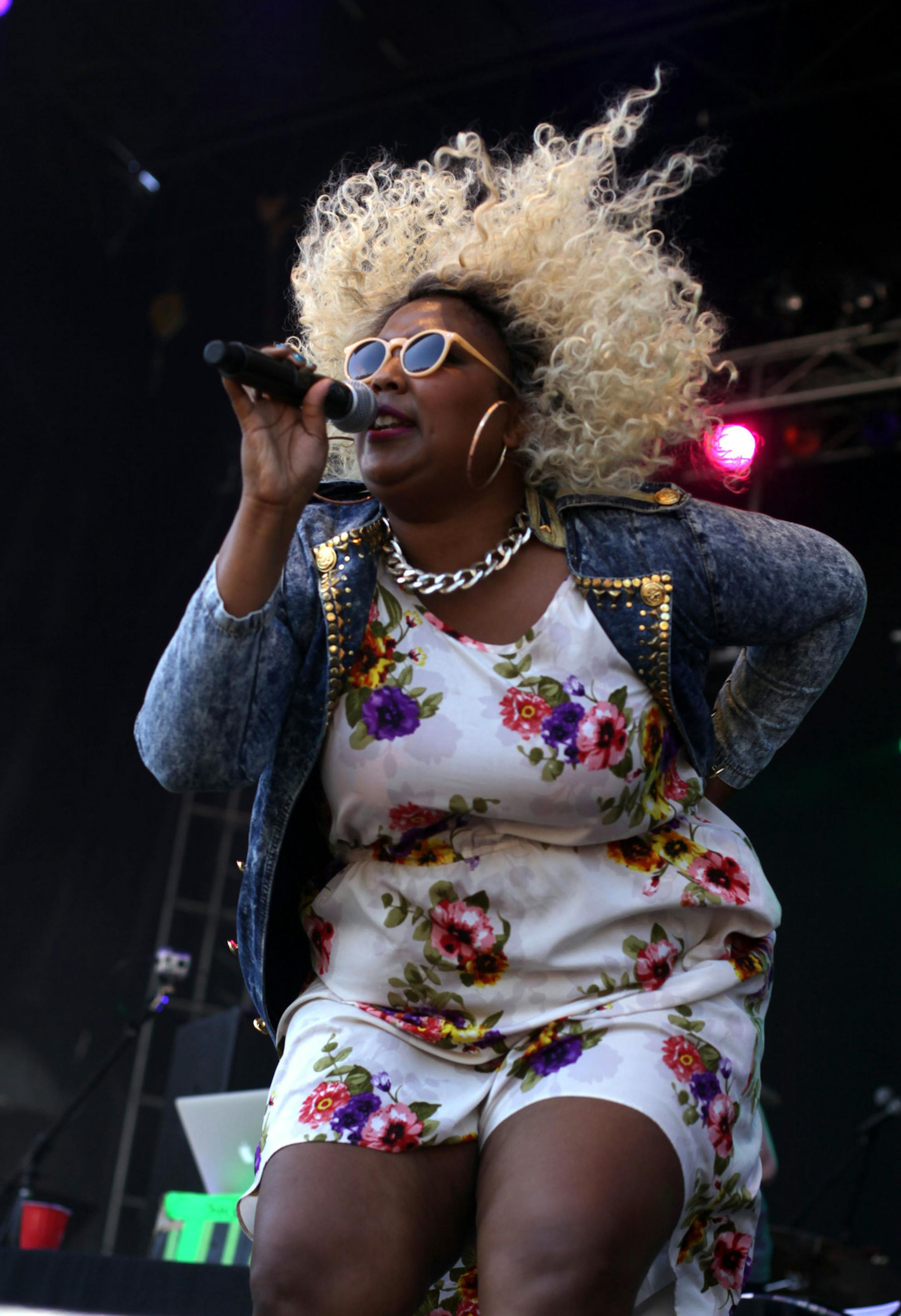 Lizzo performs during the first day of Rock the Garden. ] Rock the Gardens was held Saturday afternoon at the Walker Art Center in Minneapolis. MONICA HERNDON monica.herndon@startribune.com Minneapolis, MN 06/21/2014