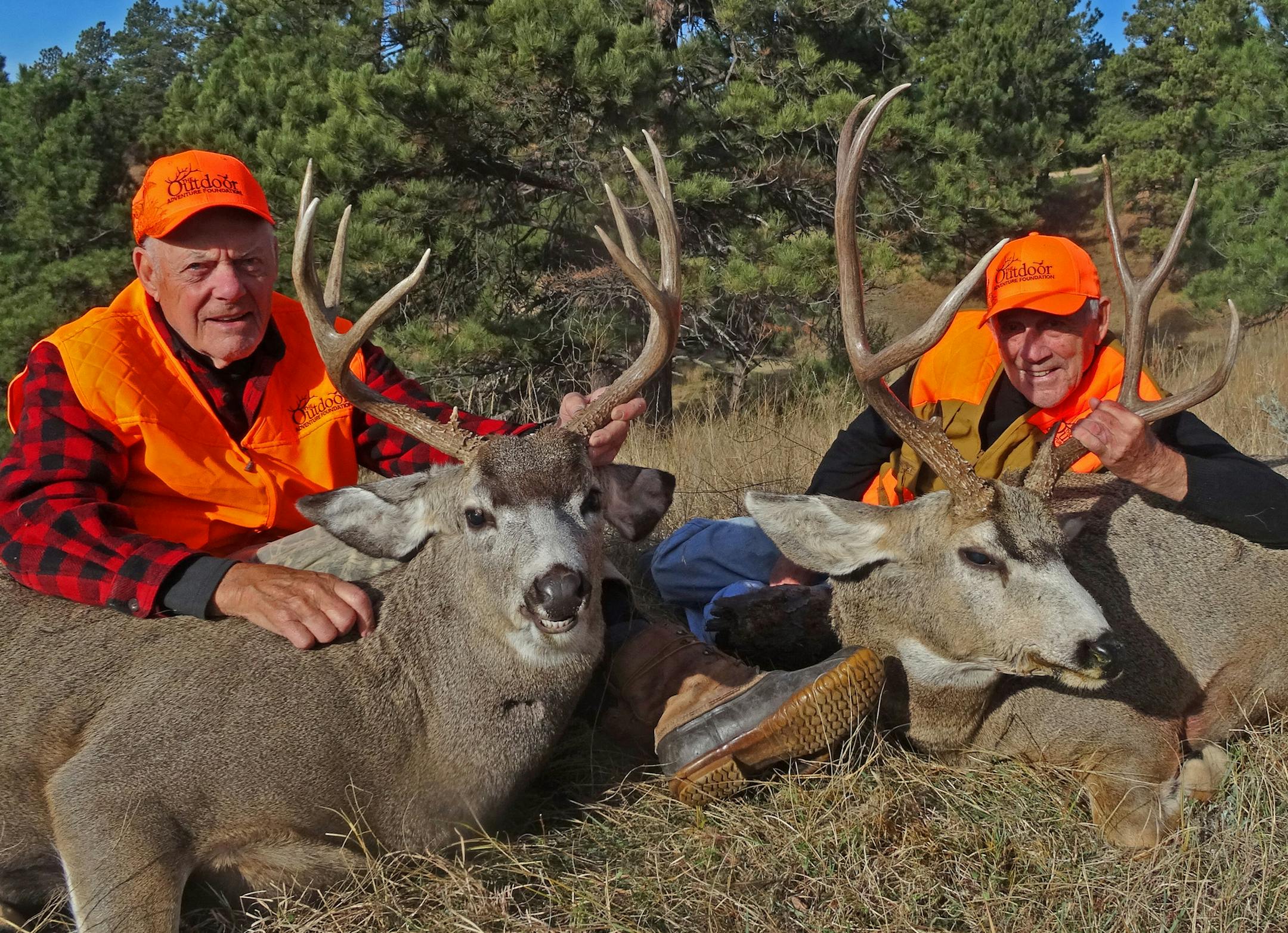 Bud Grant, left, and retired state Sen. Bob Lessard are among Minnesotans who still actively hunt in their 80s. The photo was taken recently while the two were in Montana hunting for mule deer.