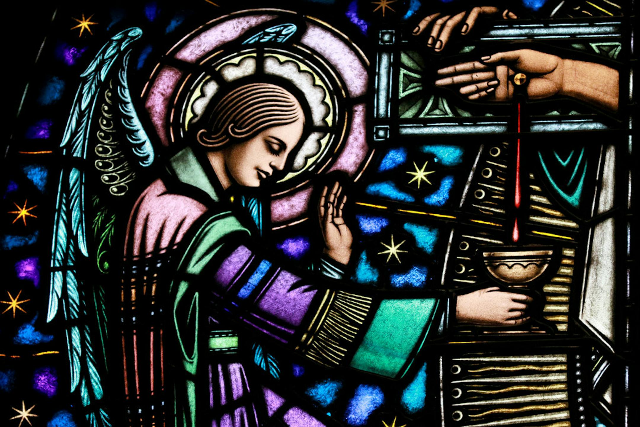 Americans have at least a basic knowledge of Christianity, but limited knowledge of other religions. Above, a campus chapel window at the University of St. Thomas.