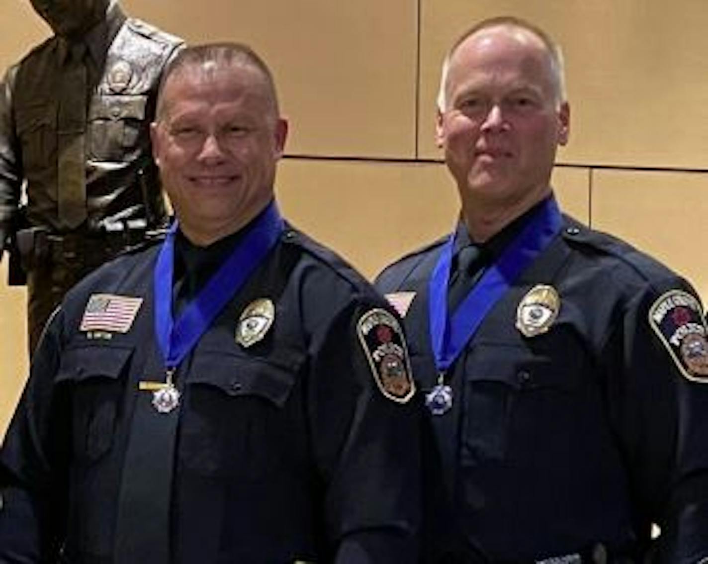 Officers Dave Anton, left, and Jeff Albers Credit: Maple Grove Police Department