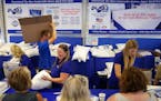 A steady stream of customers kept workers busy at the My Pillow booth at the Minnesota State Fair. ] ANTHONY SOUFFLE &#x2022; anthony.souffle@startrib