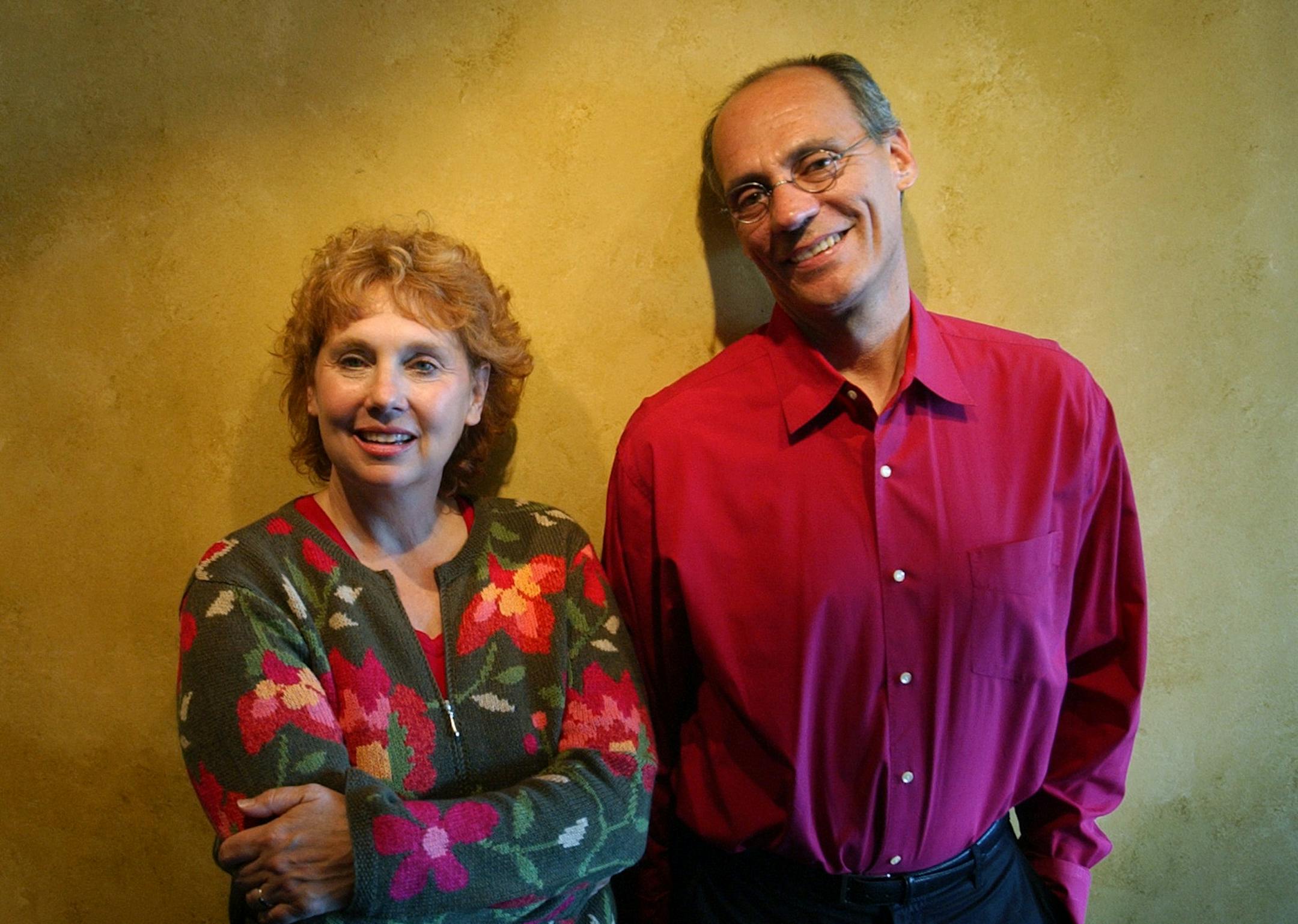 Joey McLeister/Star Tribune Minneapolis,Mn.,Thurs.,Sept. 15, 2004--(Left to right)Bonnie Morris and Michael Robins are producing directors of the Illusion Theater in the Hennepin Center for the Arts.
GENERAL INFORMATION: The Illusion Theater is celebrating its 30th year.