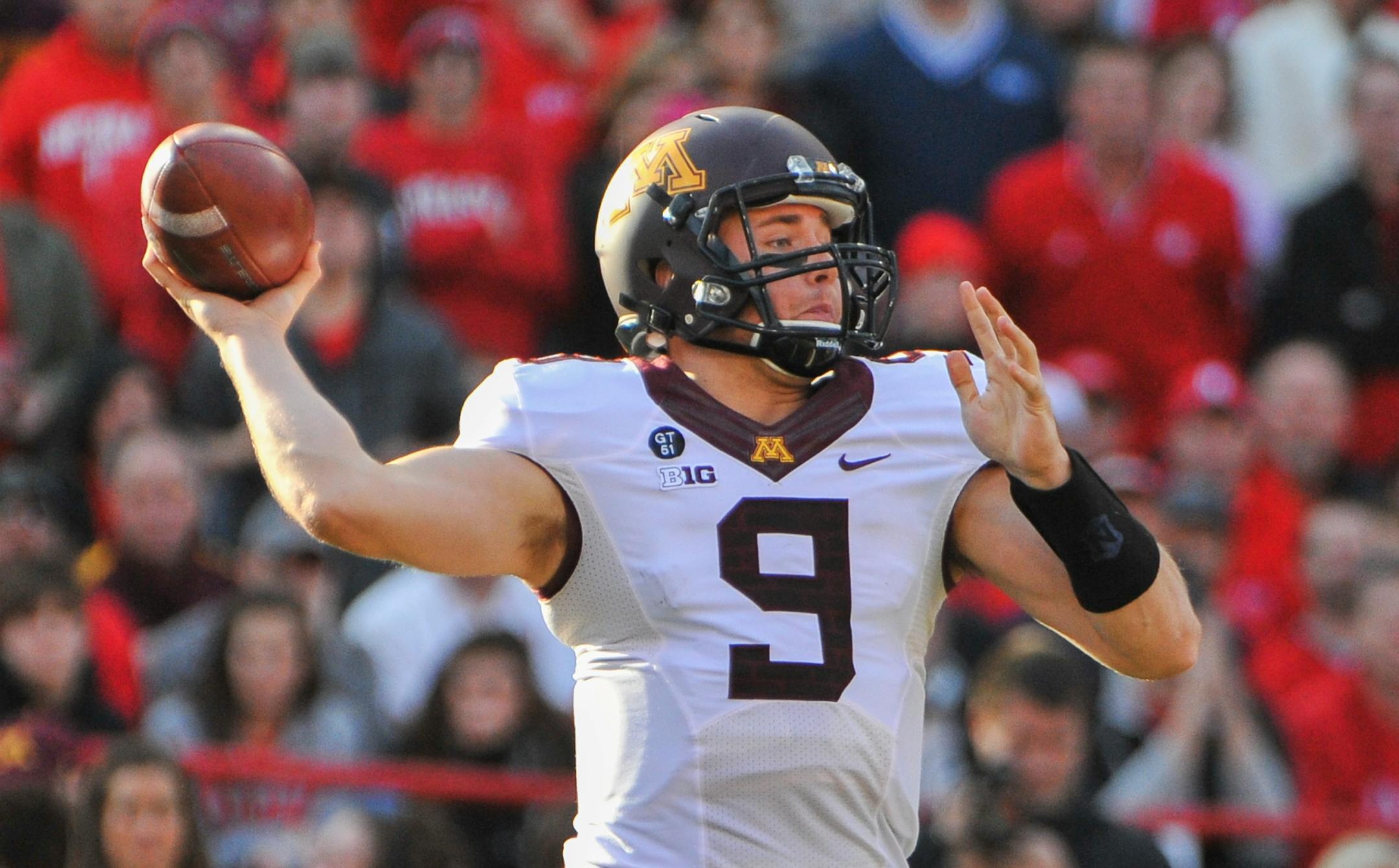 Gophers quarterback Philip Nelson experienced growing pains during his freshman season. He has not thrown a touchdown pass in the past 14 quarters.
