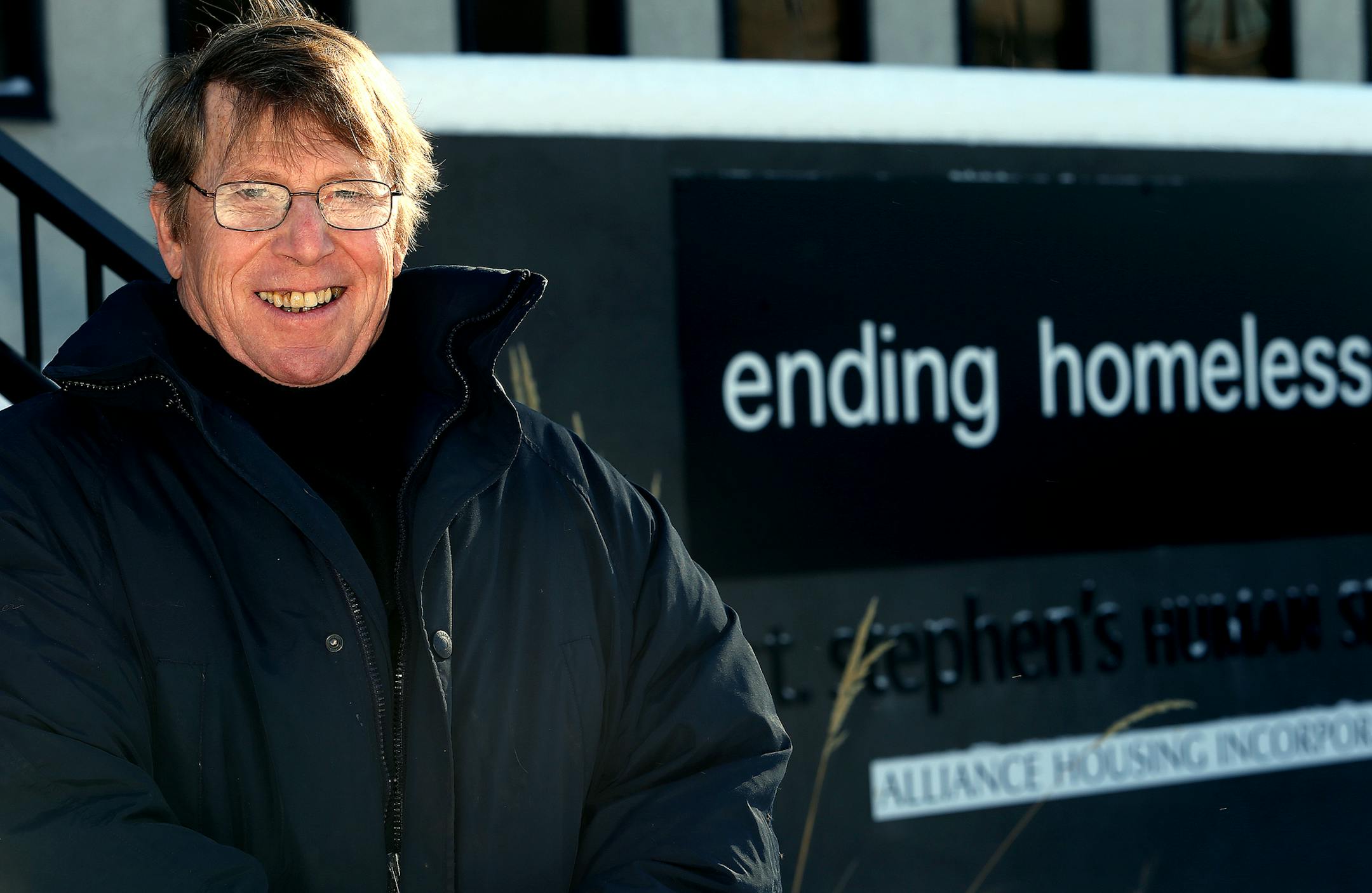 John Knowland was a a successful Minneapolis architect, albeit stressed by the press of business and addicted to a prescription drug that led to alcohol and street drugs. He lost his job several years ago, his family and went homeless for nearly two years. He blames no one but himself for his misfortunes. Today, thanks to a partnership between downtown businesses and St. Stephen's Human Services and other housing organizations, Knowland has a small apartment. He's clean, works part-time for St.