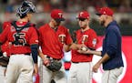 Twins starting pitcher Devin Smeltzer was pulled by manager Rocco Baldelli in the fifth inning Friday