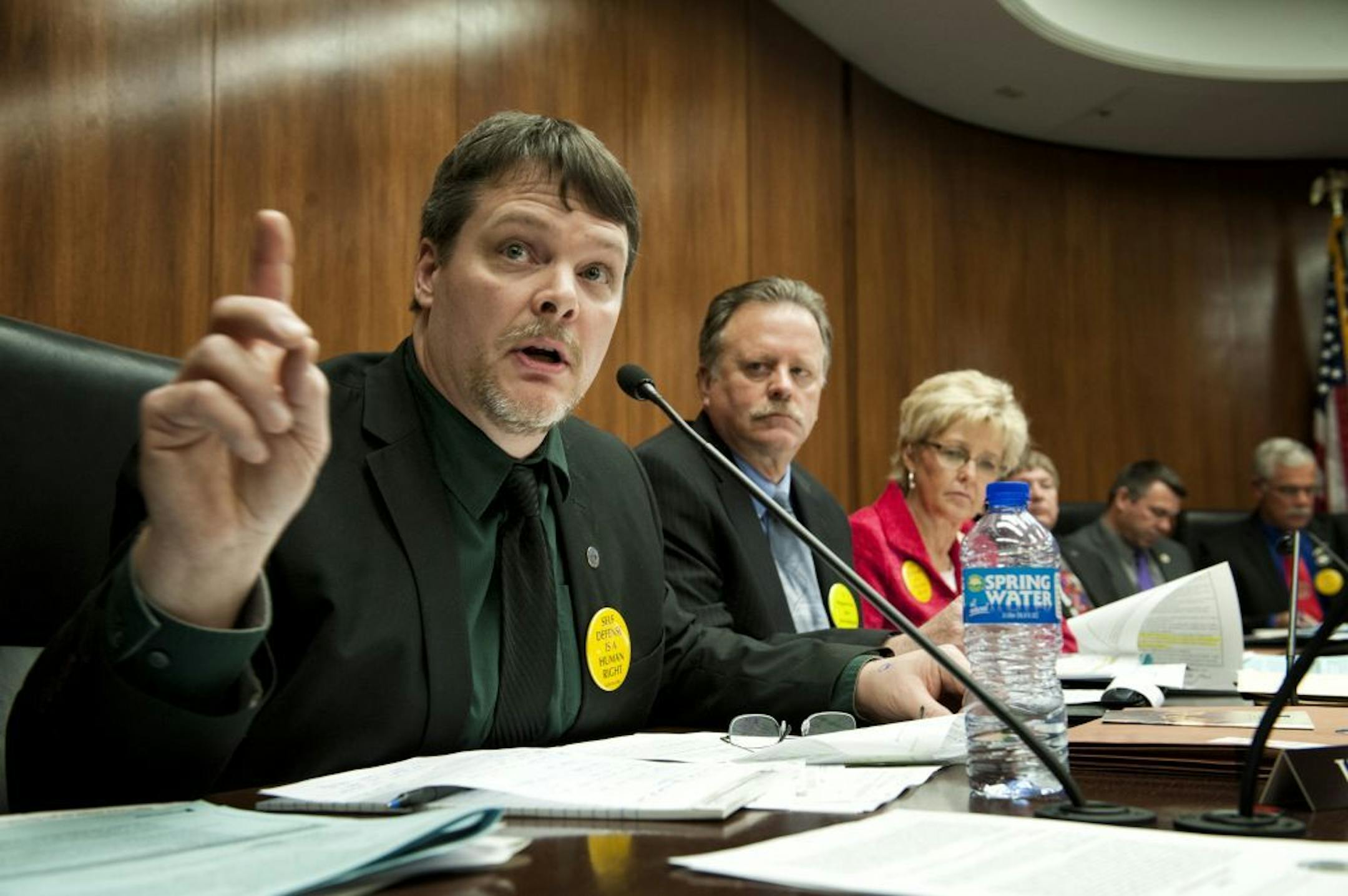 Rep. Jim Newberger who is also an EMT spoke against the bills. The House Public Safety Finance and Policy Committee began three days of hearings into a dozen bills aimed at preventing gun violence in the wake of the massacre of 6- and 7-year olds in Newtown, Conn. in December. Tuesday, February 5, 2013