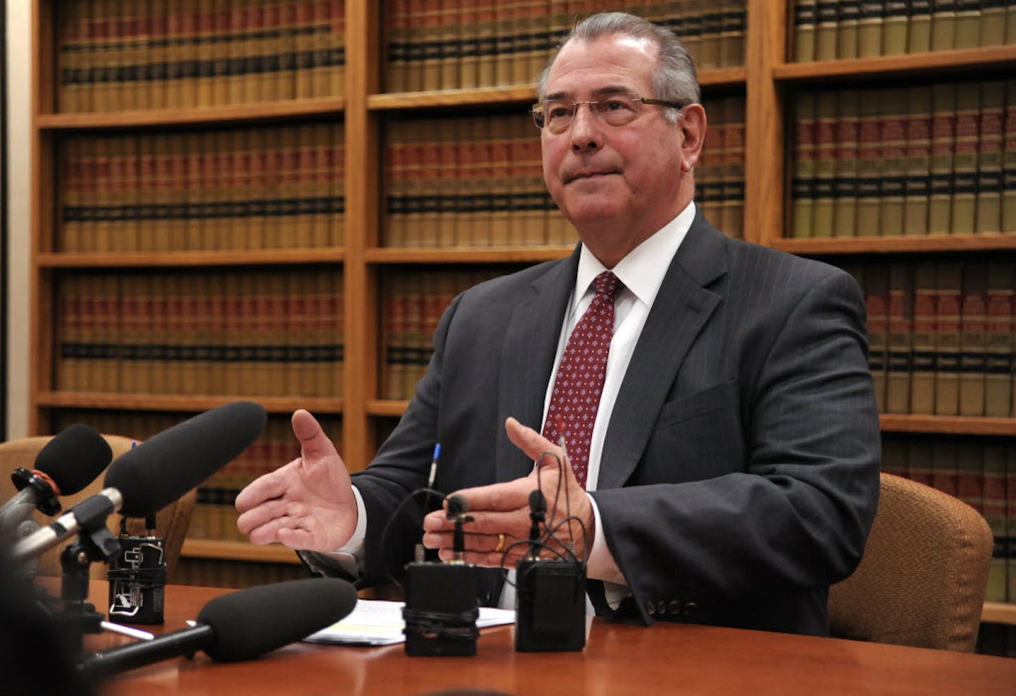 Hennepin County Attorney Mike Freeman held a news conference Wednesday to discuss the results of the first year of stepped up gun prosecutions.