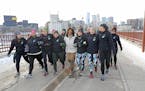Oprah Winfrey walked Friday on the Stone Arch Bridge in Minneapolis with women from Minnesota's Kwe Pack.