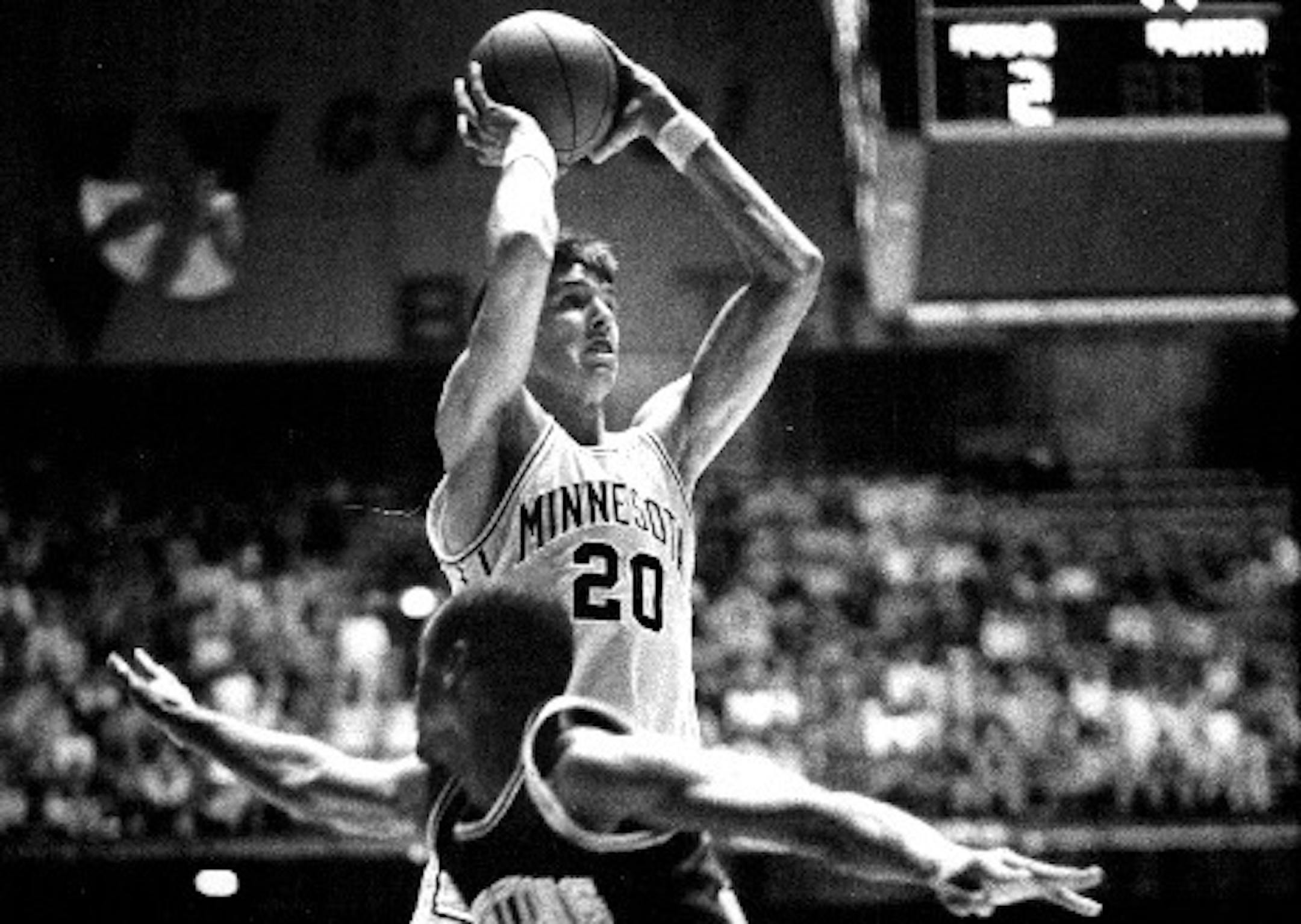 Gophers forward Jim Petersen, shown in January of 1983, didn't get to play summer AAU ball because the Minnesota State High School League banned it at the time he was playing for St. Louis Park.