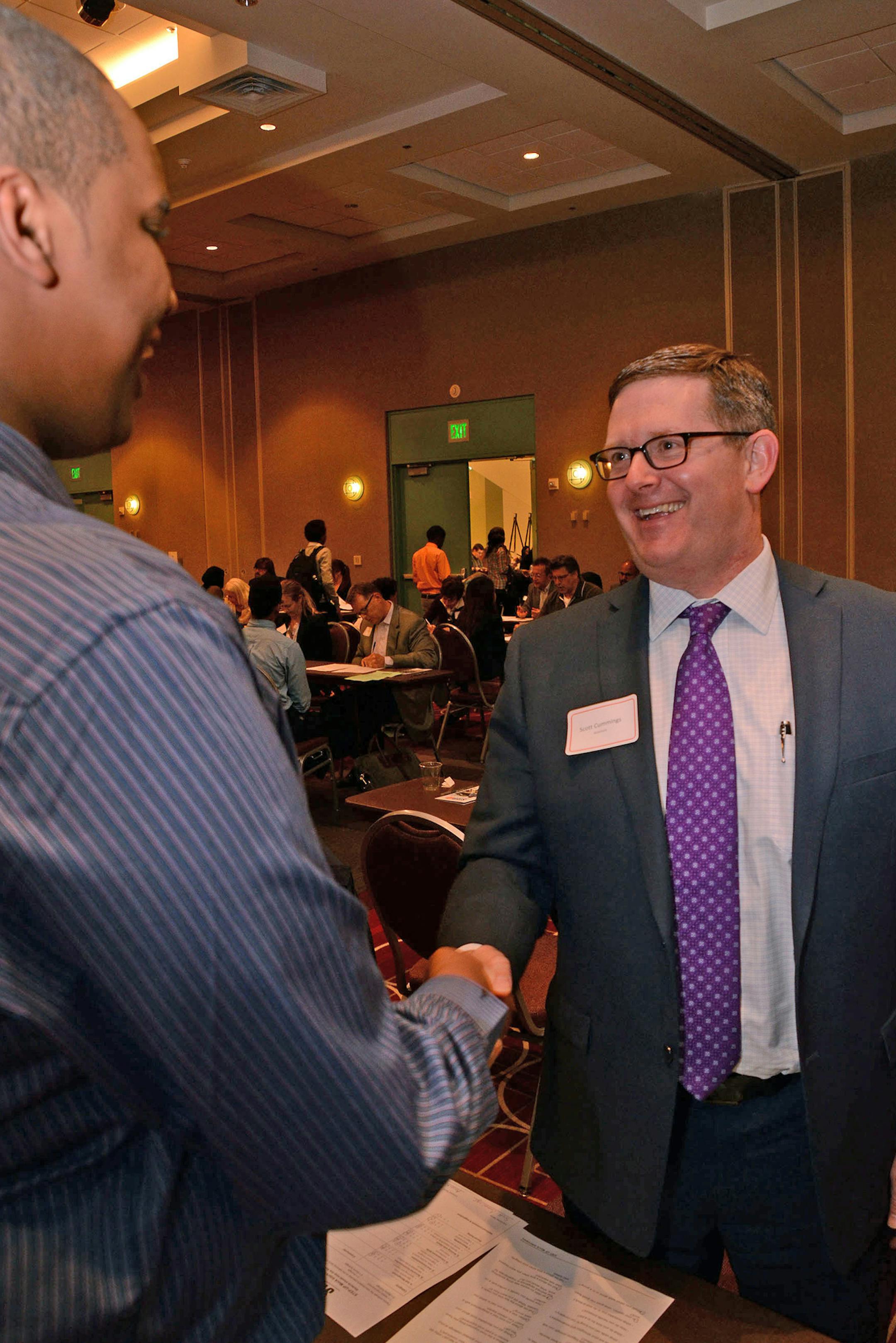 Scott Cummings of Accenture was one of 400 business volunteers in April who coached 1,600 Minneapolis StepUp internship candidates in mock interviews