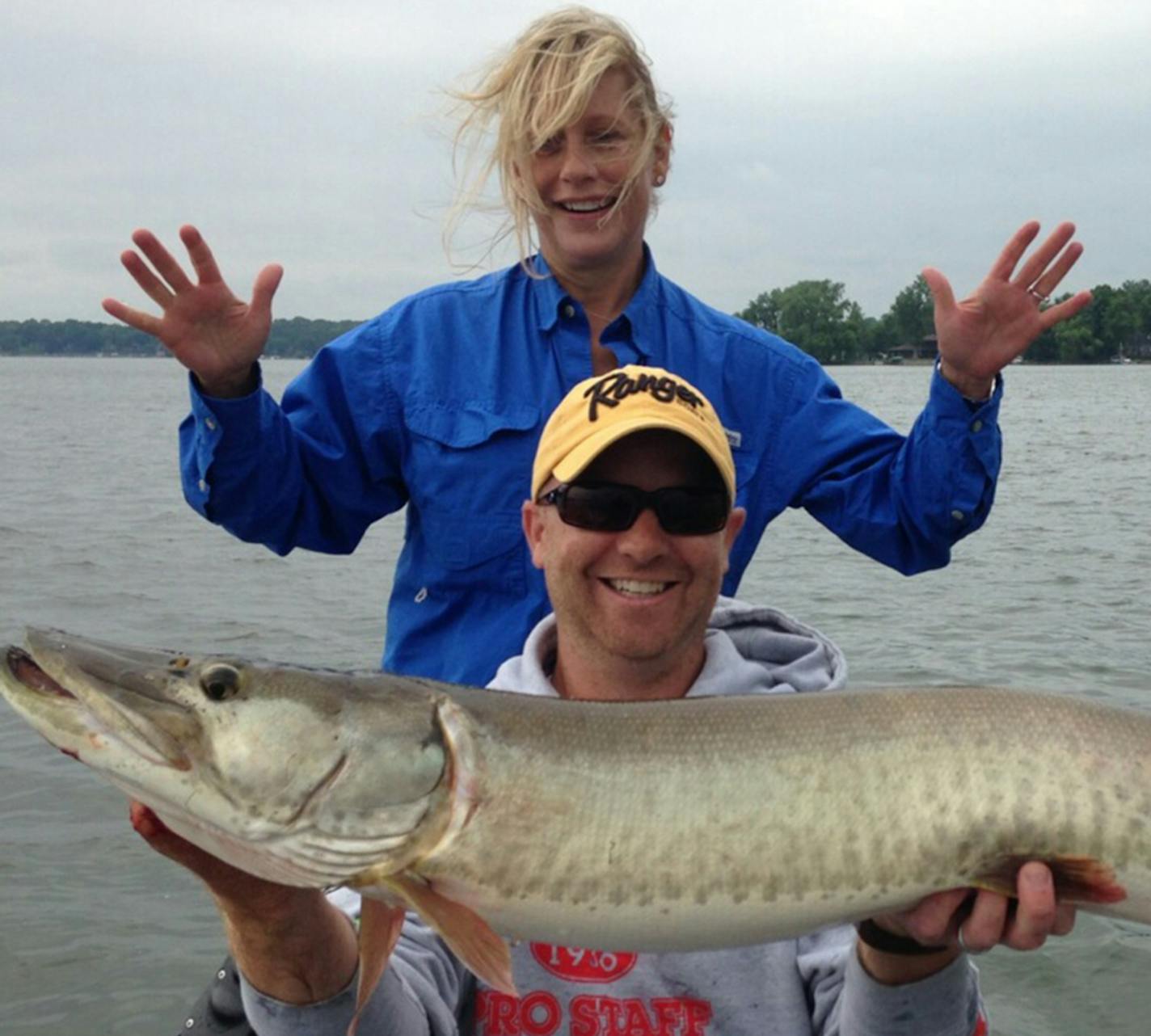 Lisa Dongoske of Plymouth caught and released this 48-inch muskie on Lake Minnetonka.