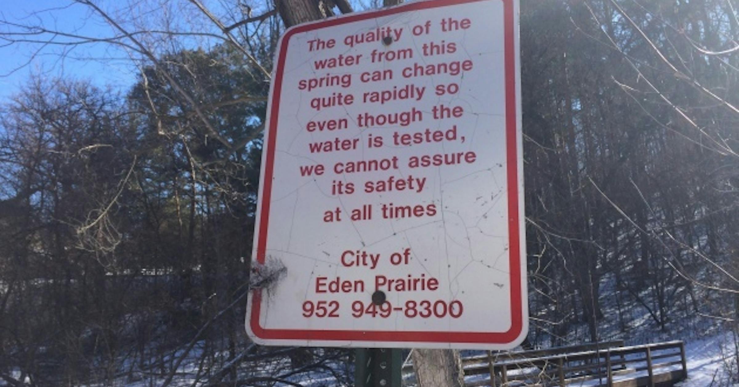 Pure spring-water poses a health quandary in Eden Prairie