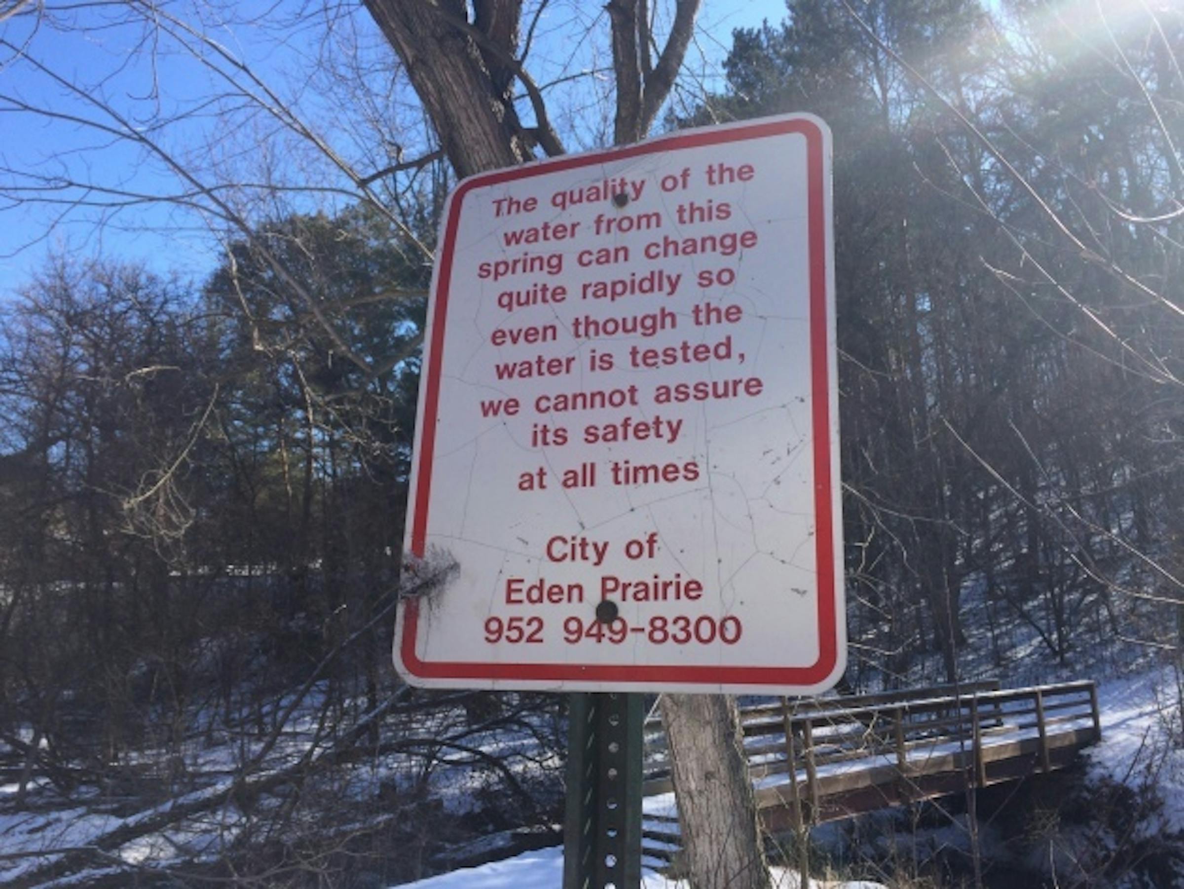 Pure spring-water poses a health quandary in Eden Prairie