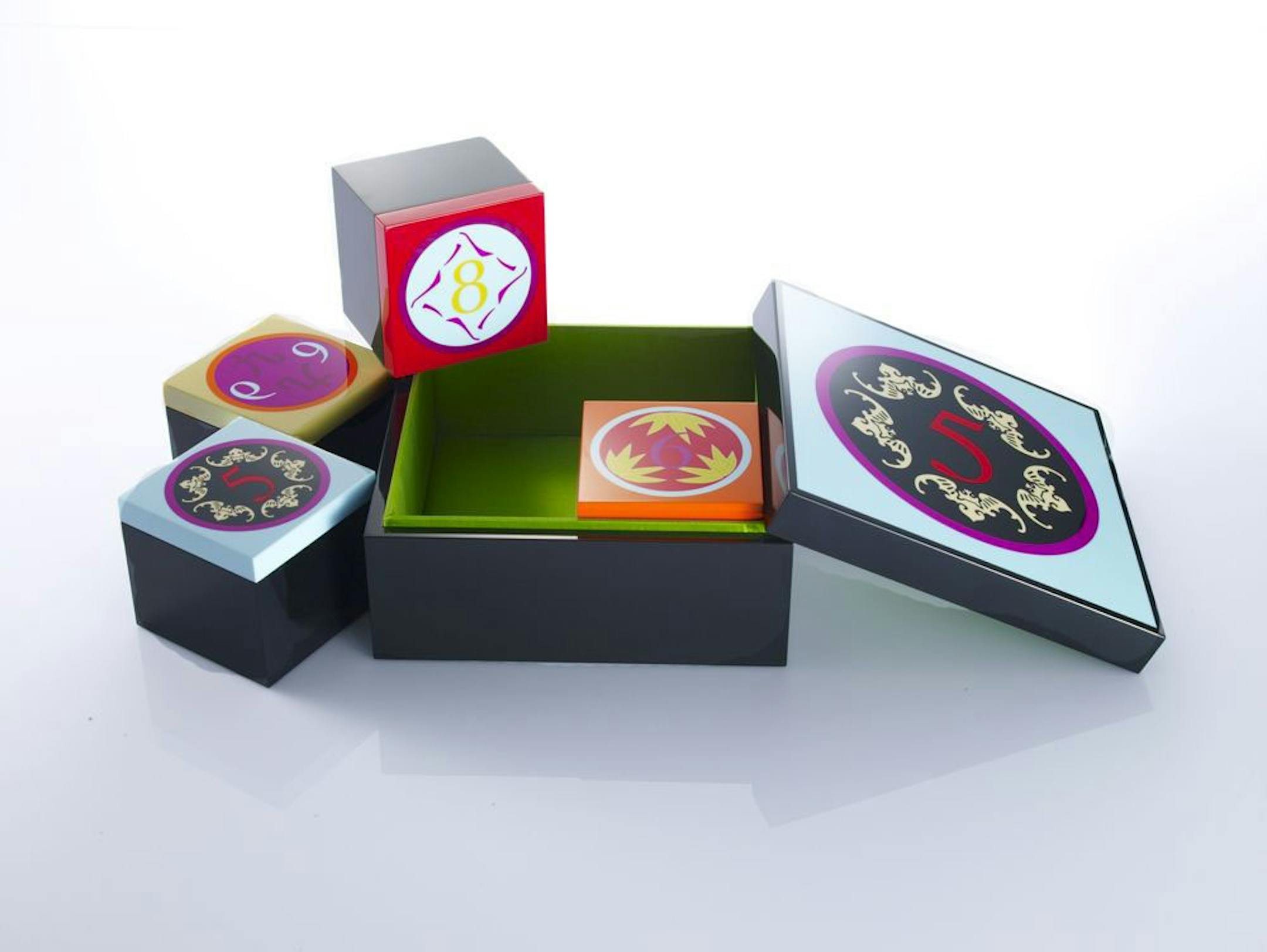 "Luck" lacquered boxes
