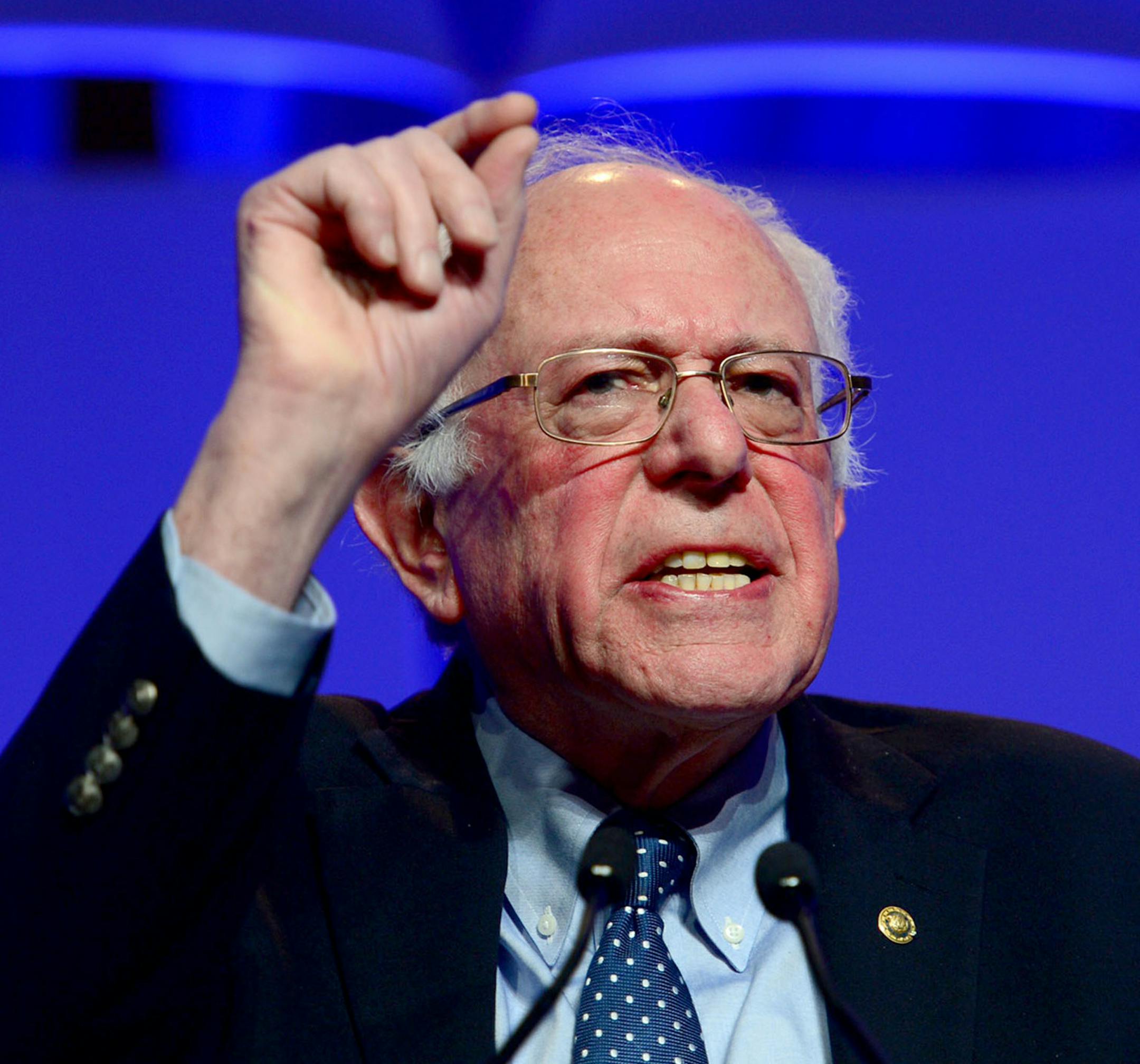 U.S. Sen. Bernie Sanders spoke at the 5th annual Humphrey-Mondale Dinner at the River Center in St. Paul.