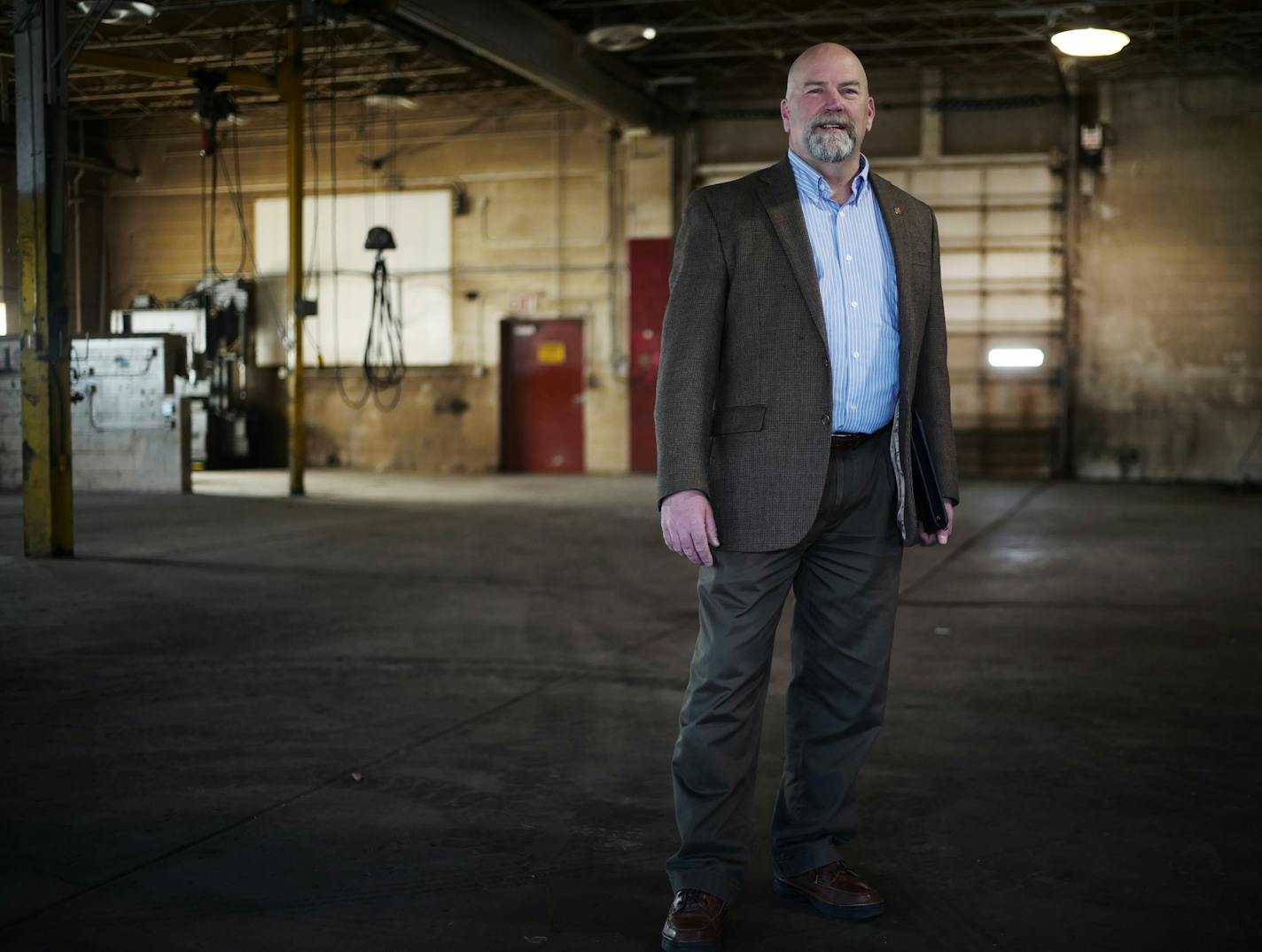 This week's feature for the Bricks & Mortar page is about reused industrial buildings in St. Paul's Midway area. Capitol Region Watershed District Administrator Mark Doneux is helping rehab the former MacQueen Equipment building into its new headquarters.]Richard Tsong-Taatarii/richard.tsong-taatarii@startribune.com