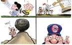 Sack cartoon: World Series at Wrigley