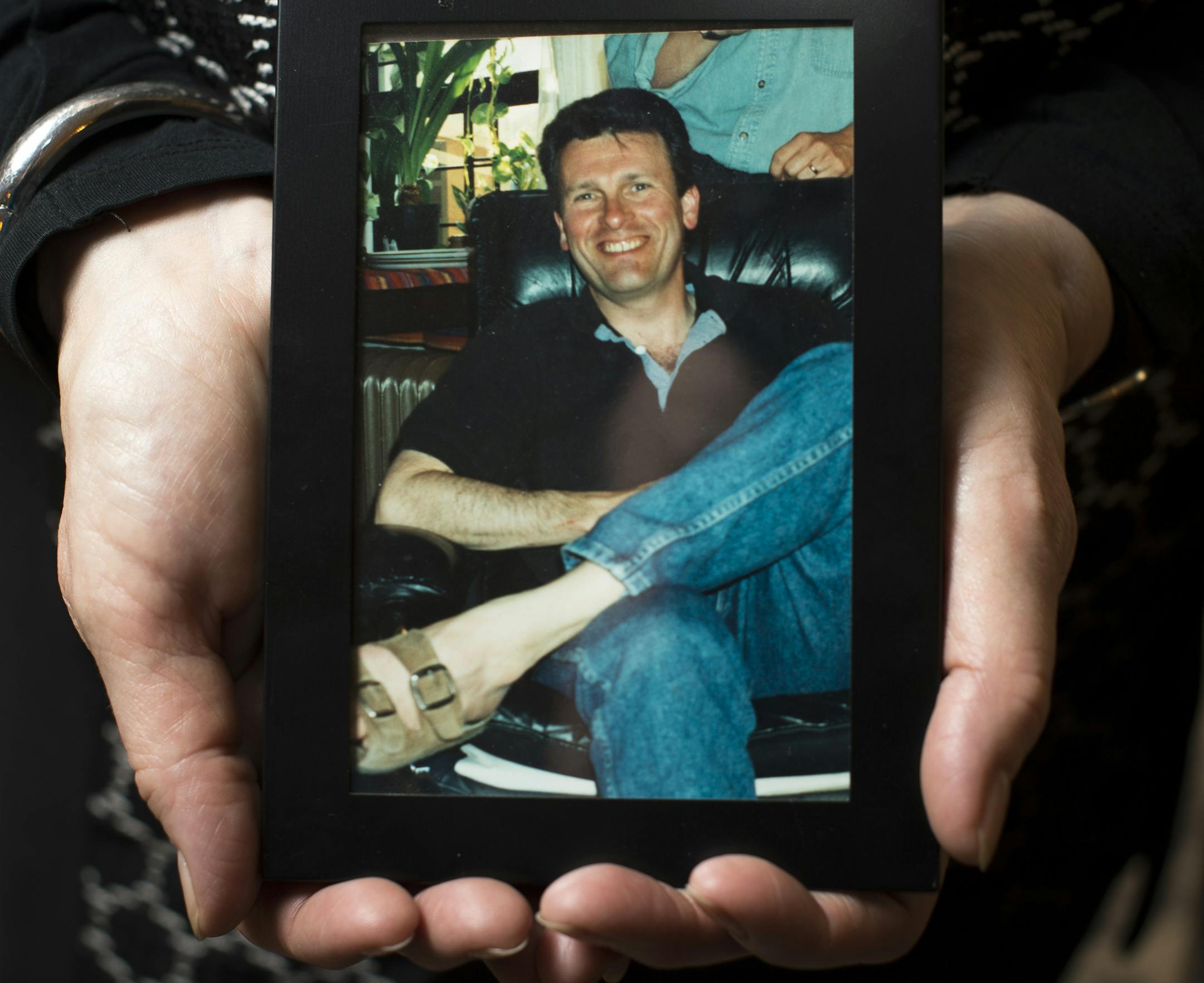 Patty Paulus holds a portrait of her late husband, Stephen Paulus, in the music room of their home on Friday afternoon. ] (Aaron Lavinsky | StarTribune) A look at the Paulus family who will be attending the Grammys today in Los Angeles with mixed emotions as Stephen Paulus, Minnesota's most prolific classical and choral composer, vies for his first Grammy three months after his death from complications of a stroke. Patty Paulus was photographed in her home on Friday, Jan. 30, 2015 in St. Paul. O