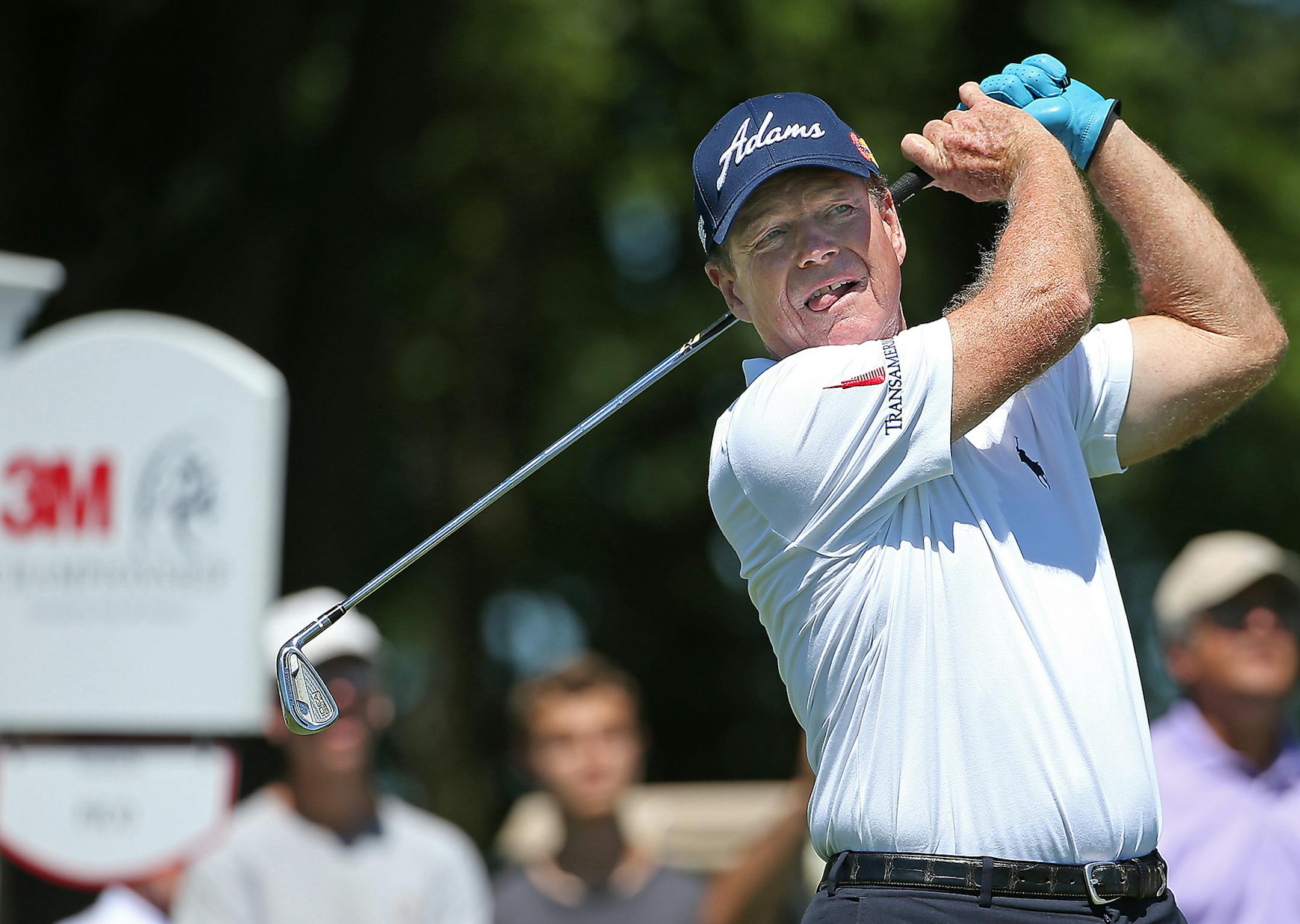 Tom Watson teed off during Thursday&#x2019;s pro-am at TPC Twin Cities in Blaine. After playing his final British Open, Watson returned to the 3M Championship after a three-year absence.