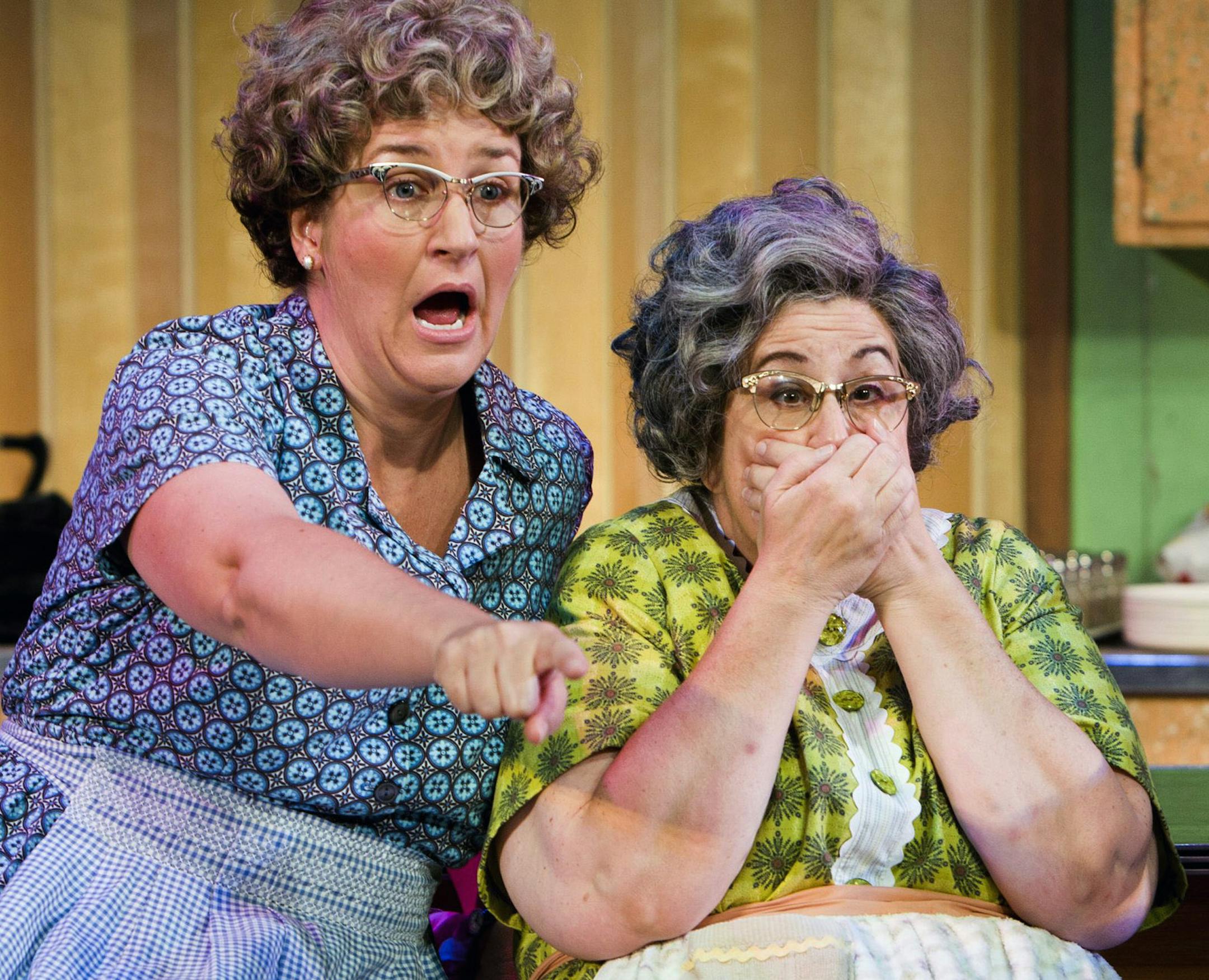 Photo Credit: John Connelly Photo ID: left-right: Greta Grosch (Mrs. Gilmer Gilmerson-Mavis), Janet Paone (Mrs. Lars Snustad-Vivian), Dorian Chalmers (Mrs. Elroy Engelson-Karin)