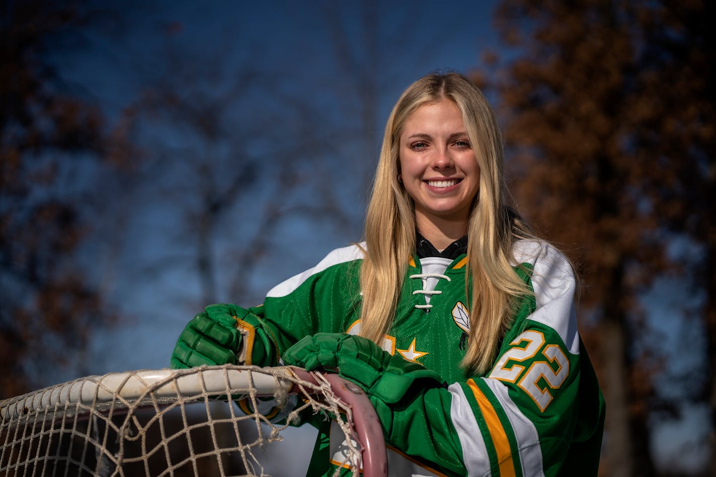 Vivian Jungels (Edina) metro player of the year in Circle Pines, Minn., on Sunday, Feb. 13, 2022.