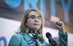 Former U.S. Rep. Gabrielle Giffords speaks during a kickoff event for gun violence prevention.