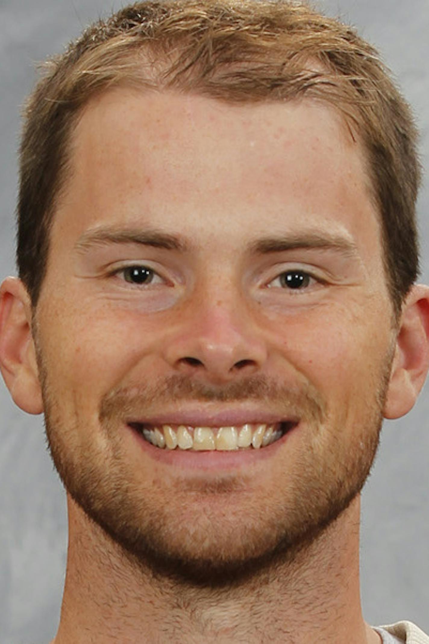 ST. PAUL, MN &#x201a;&#xc4;&#xec; SEPTEMBER 11: Nate Prosser of the Minnesota Wild poses for his official headshot for the 2013-2014 season on September 11, 2013 at the Xcel Energy Center in Saint Paul, Minnesota. (Photo by Andy King/NHLI via Getty Images) *** Local Caption *** Nate Prosser ORG XMIT: 177614294