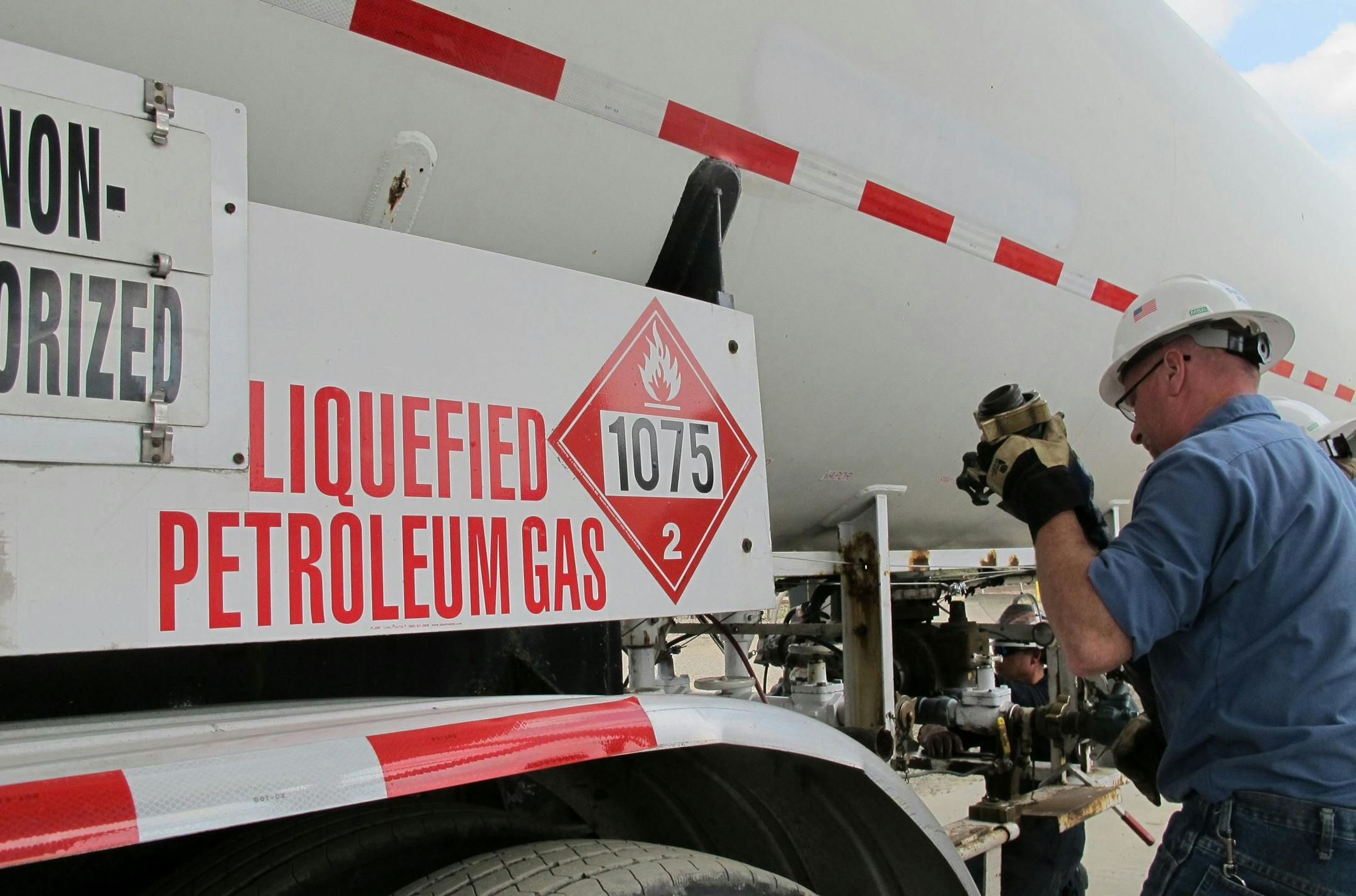 Larry Rice unloaded propane from a tanker truck for storage at a facility in Bath, N.Y., operated by Crestwood Midstream Partners.